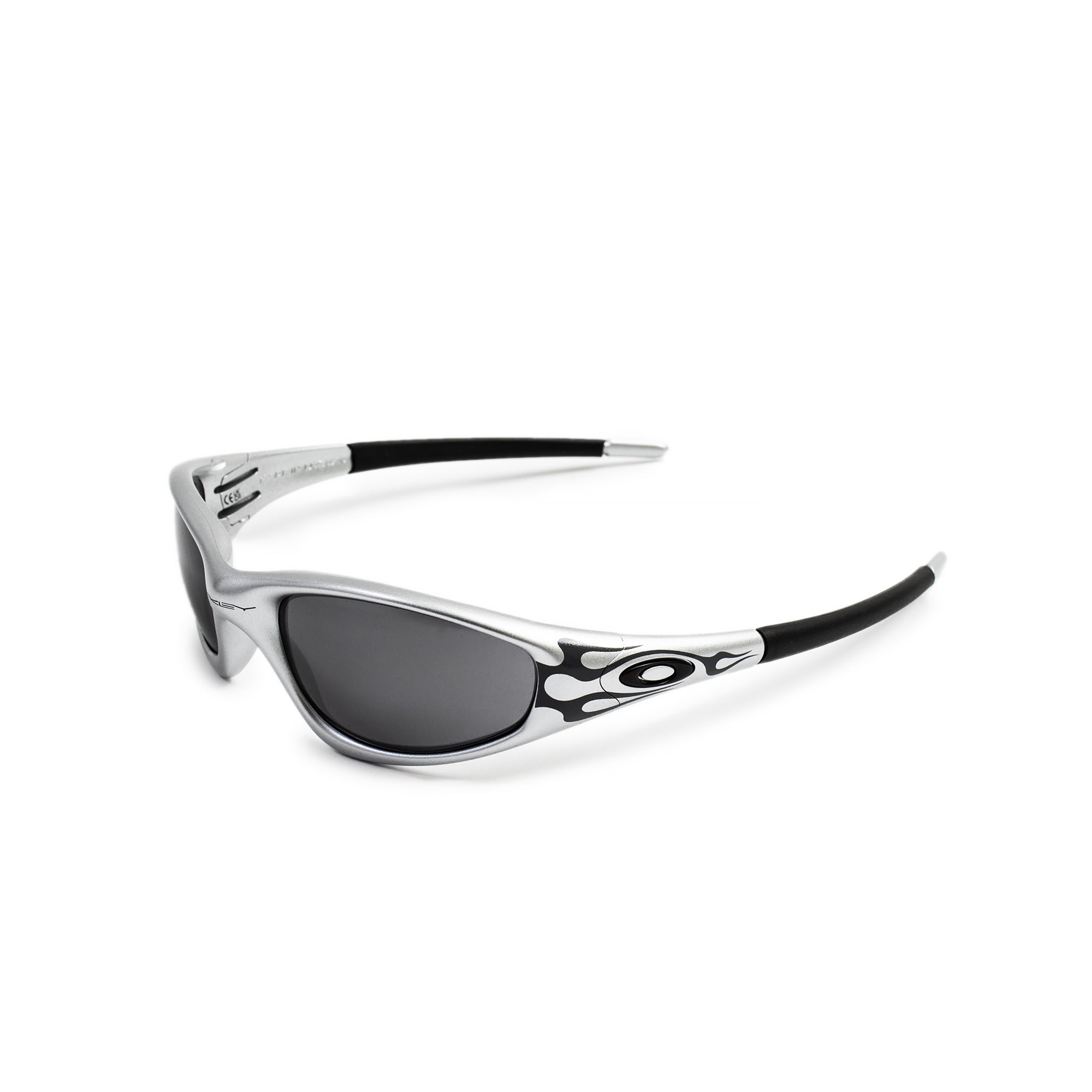 Oakley MUZM Straight Jacket 99 X-Silver Flames w/ Prizm Black Sunglasses