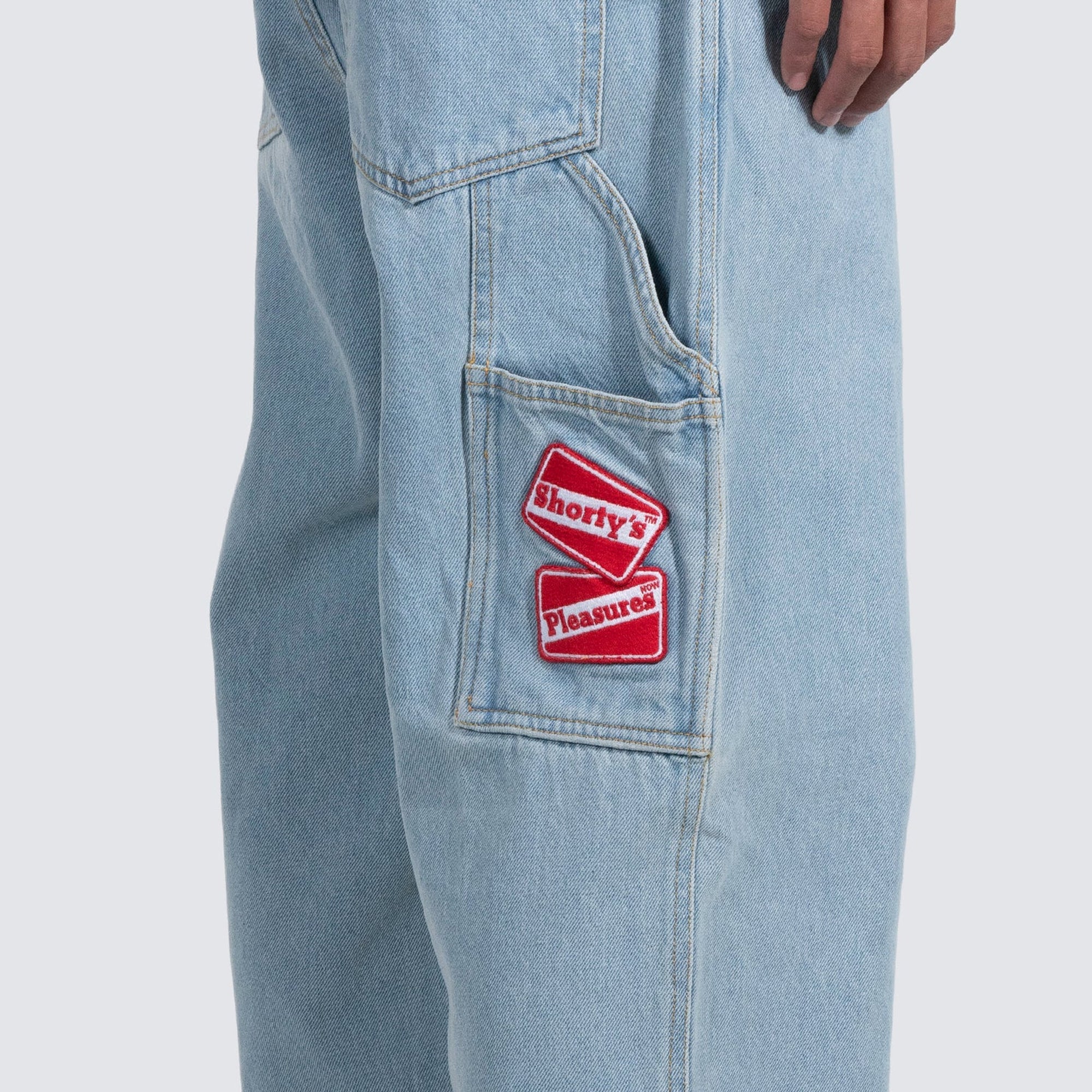 Pleasures x Shorty's Mens Box Logo Carpenter Jeans