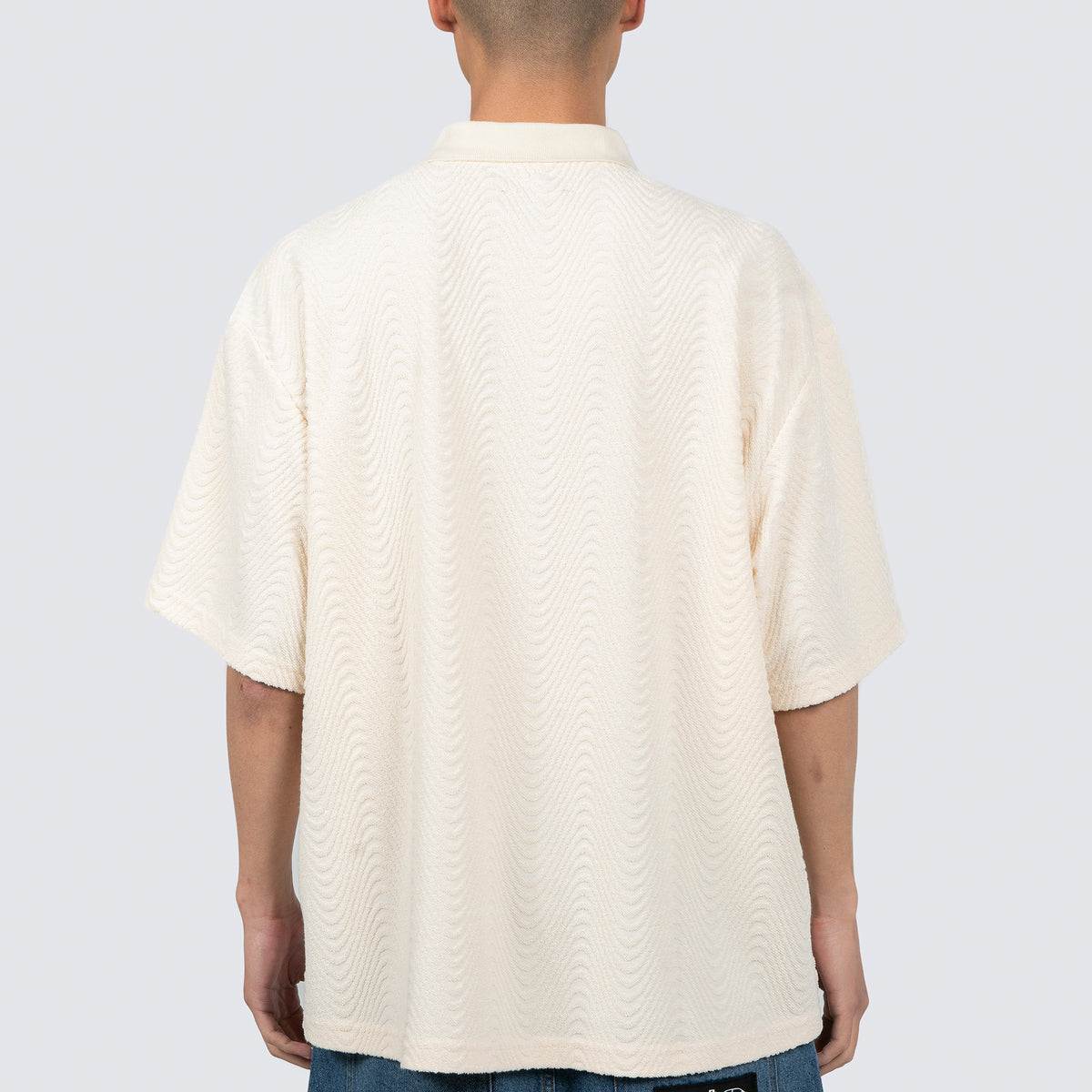 Pleasures Mens Zen Terry Boxy Polo Shirt