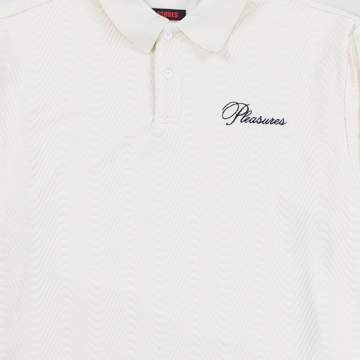 Pleasures Mens Zen Terry Boxy Polo Shirt