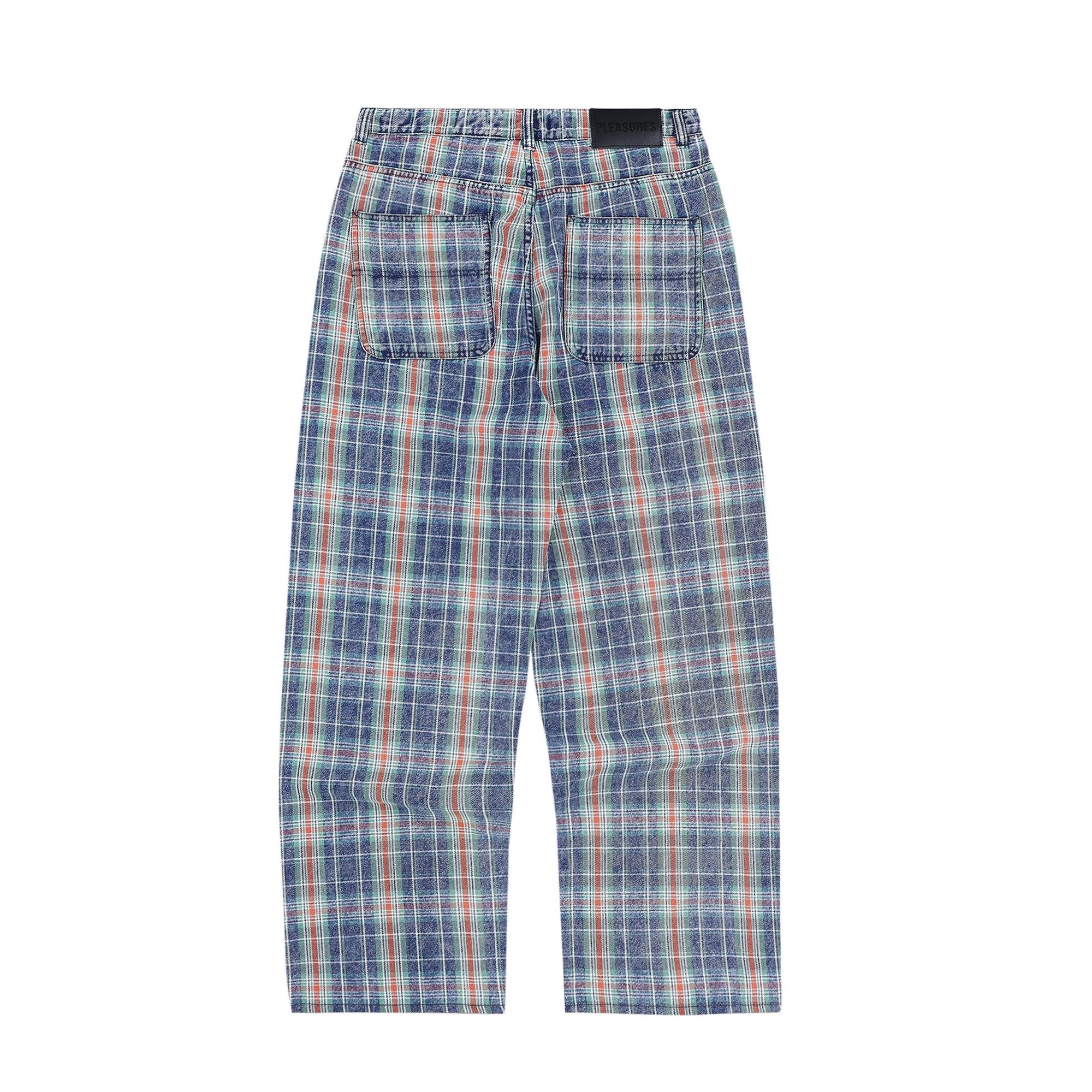 Pleasures Mens Formula Plaid Baggy Jeans