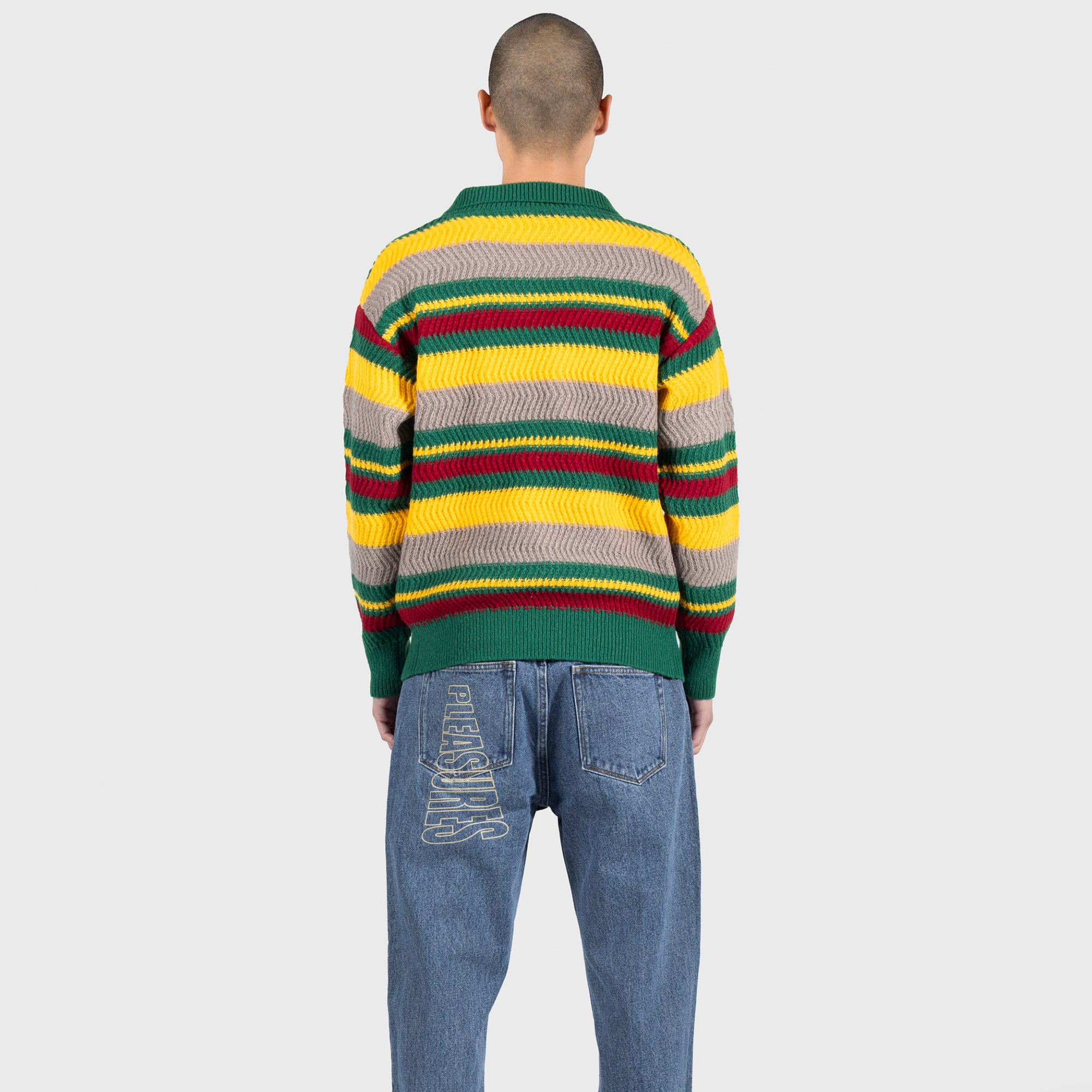 Pleasures Mens Cooper Polo Sweater