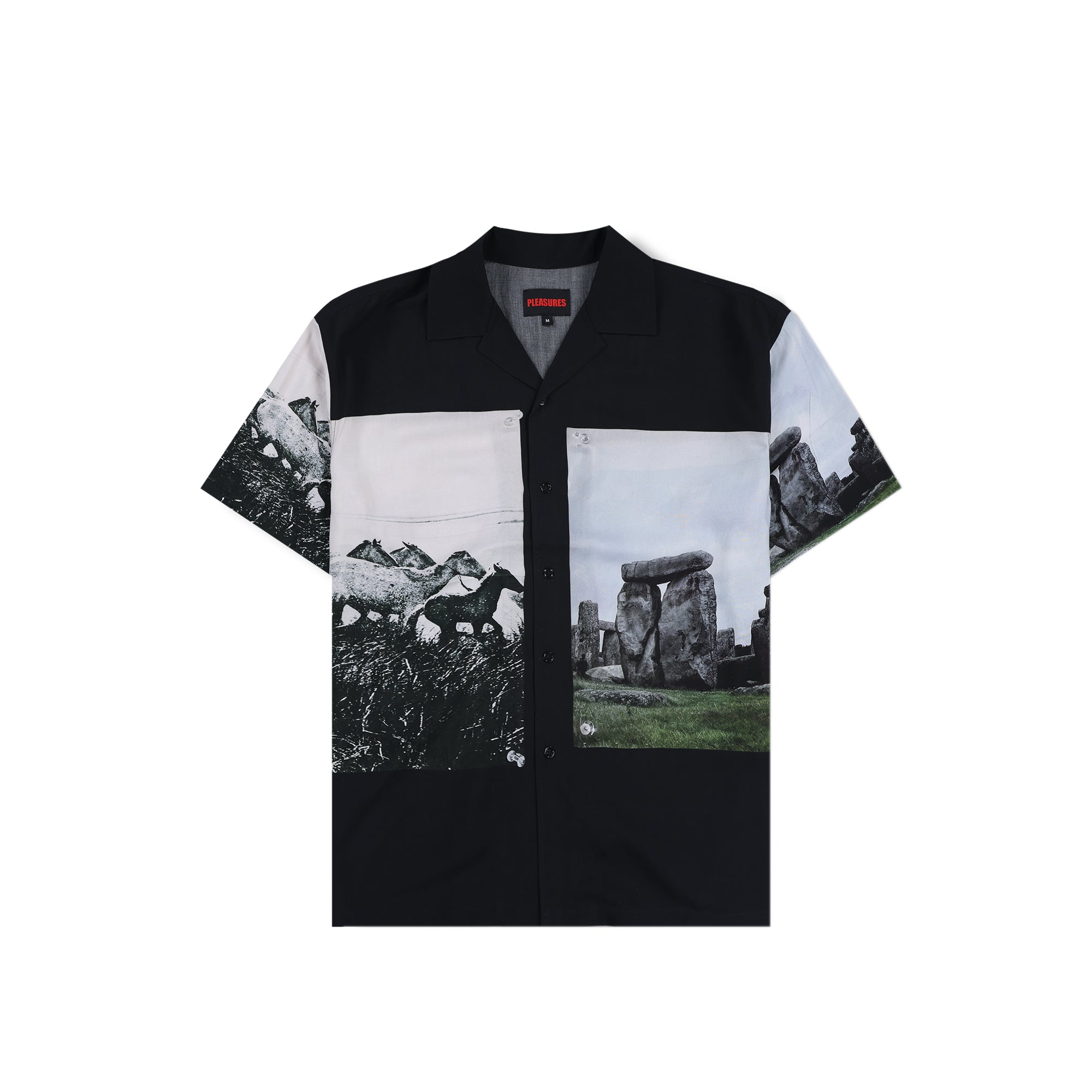 Pleasures Mens Stone Horse Button Down