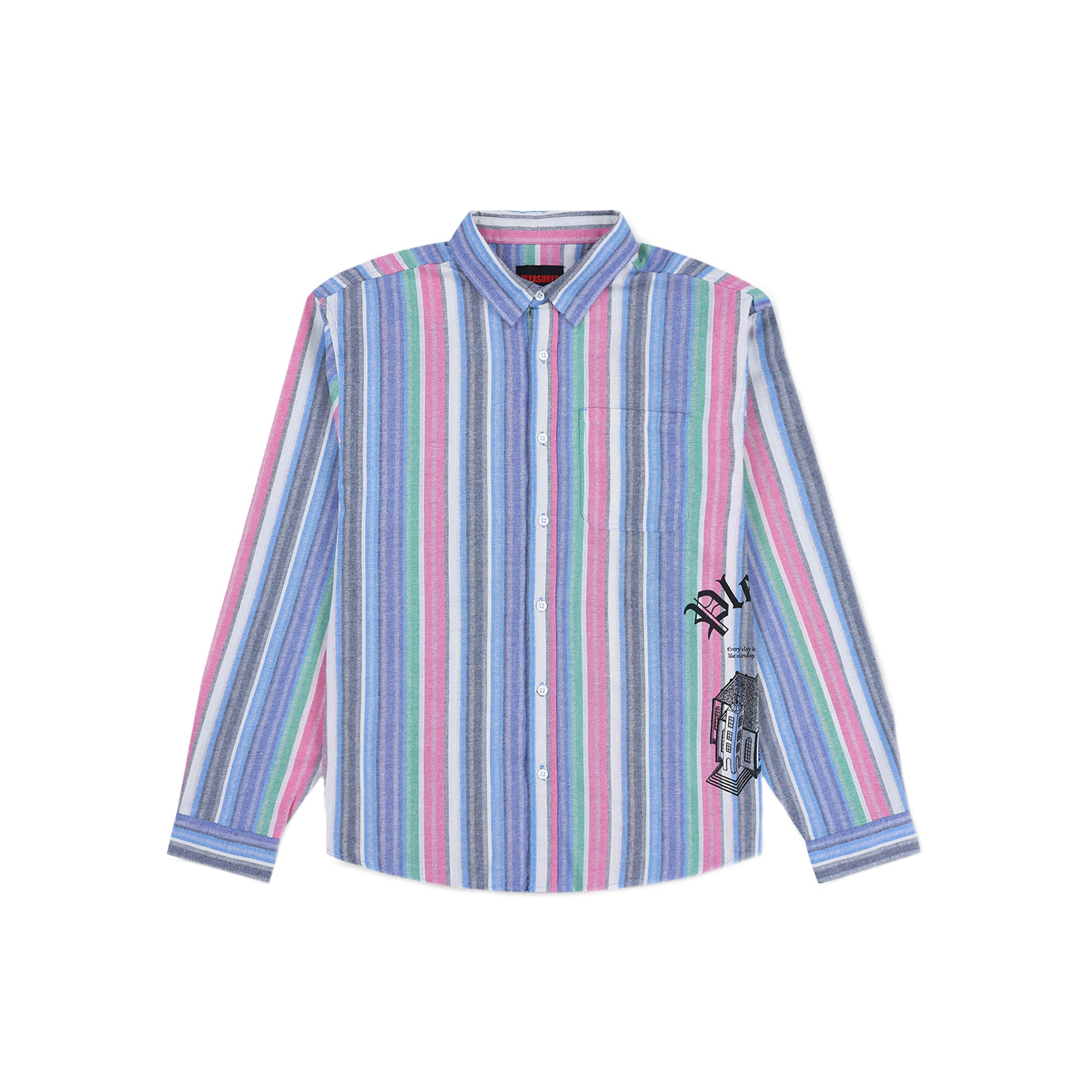 Pleasures Mens Chapel Long Sleeve Button Up Shirt