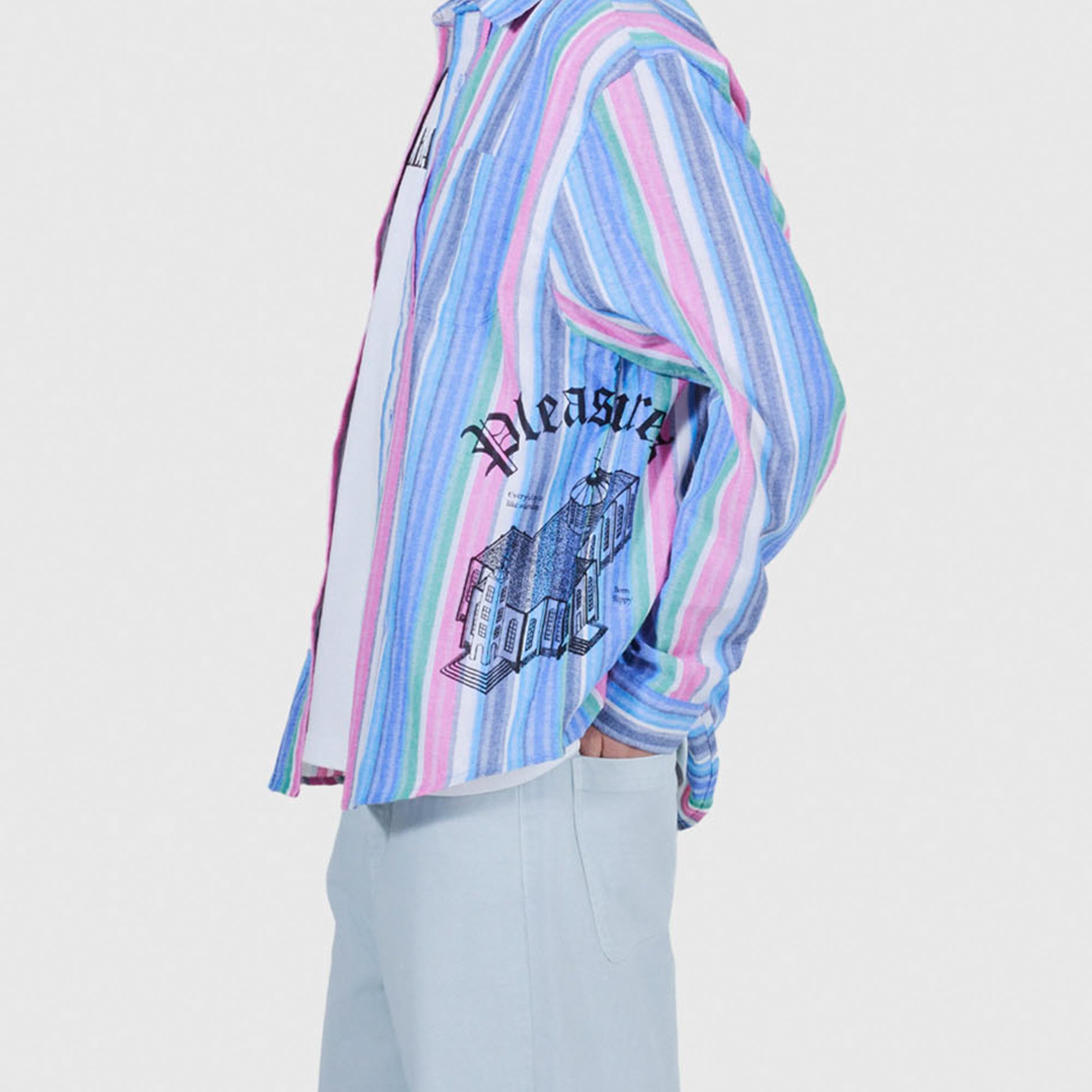 Pleasures Mens Chapel Long Sleeve Button Up Shirt