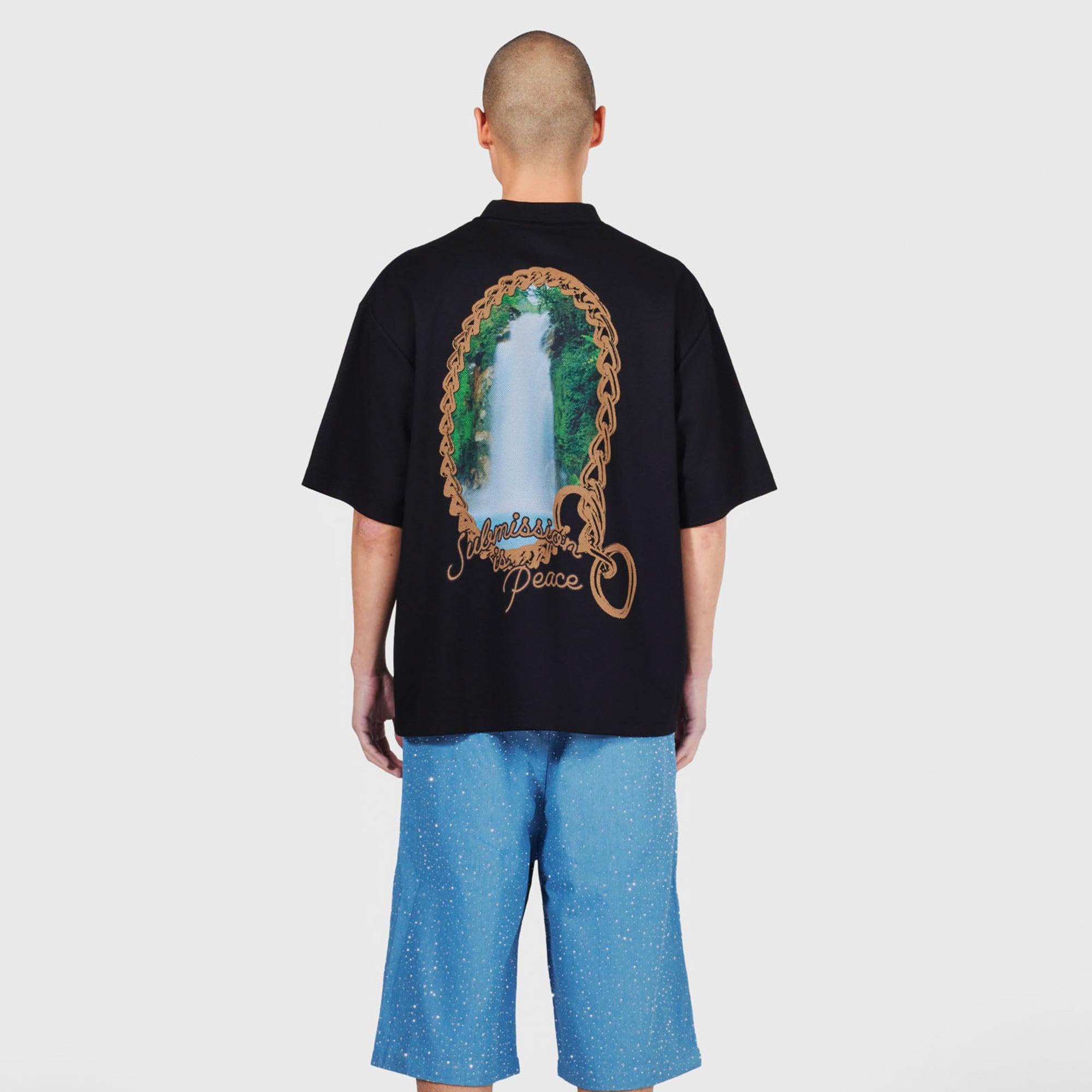 Pleasures Mens Submission Boxy Polo Shirt