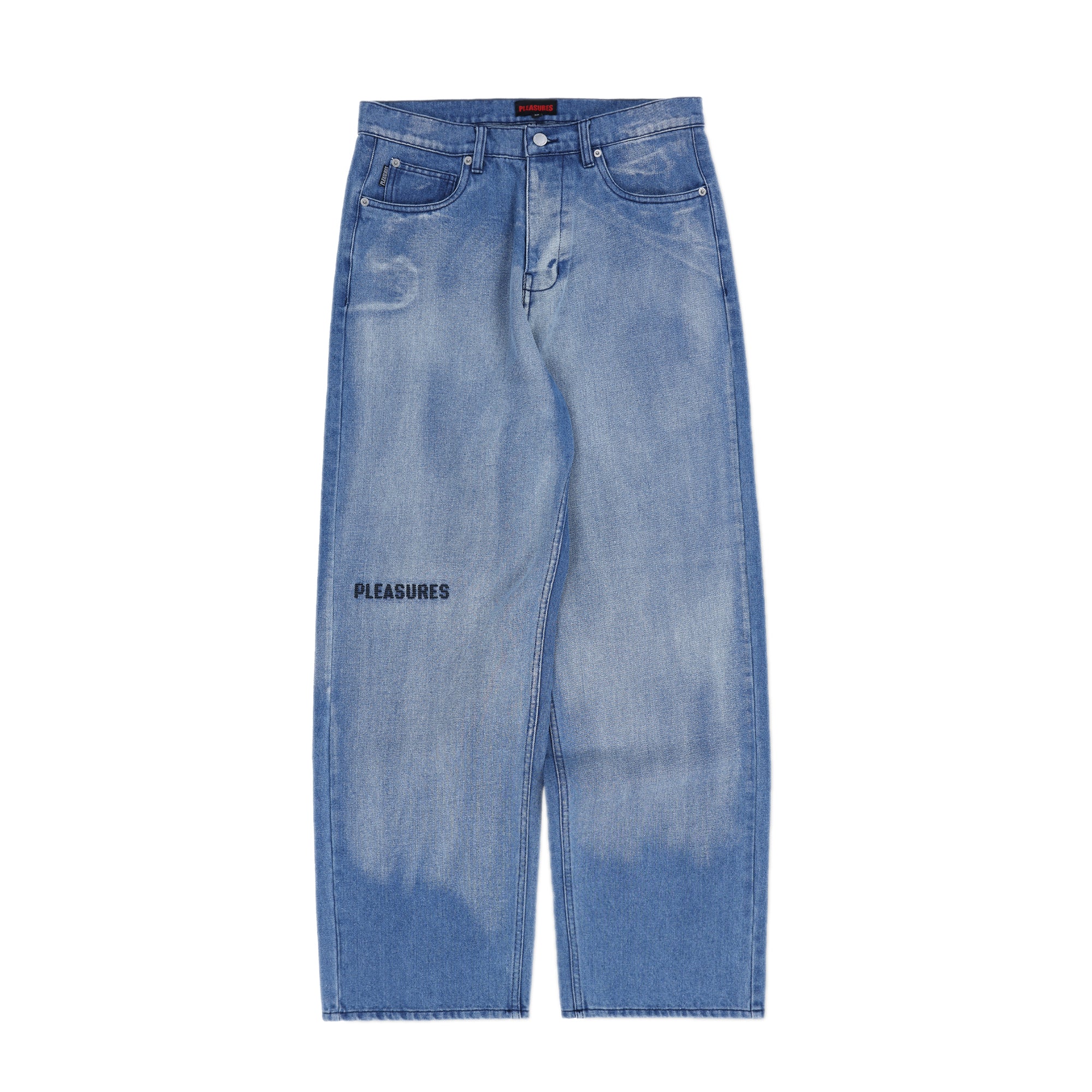 Pleasures Mens Oil Formula Baggy Jeans