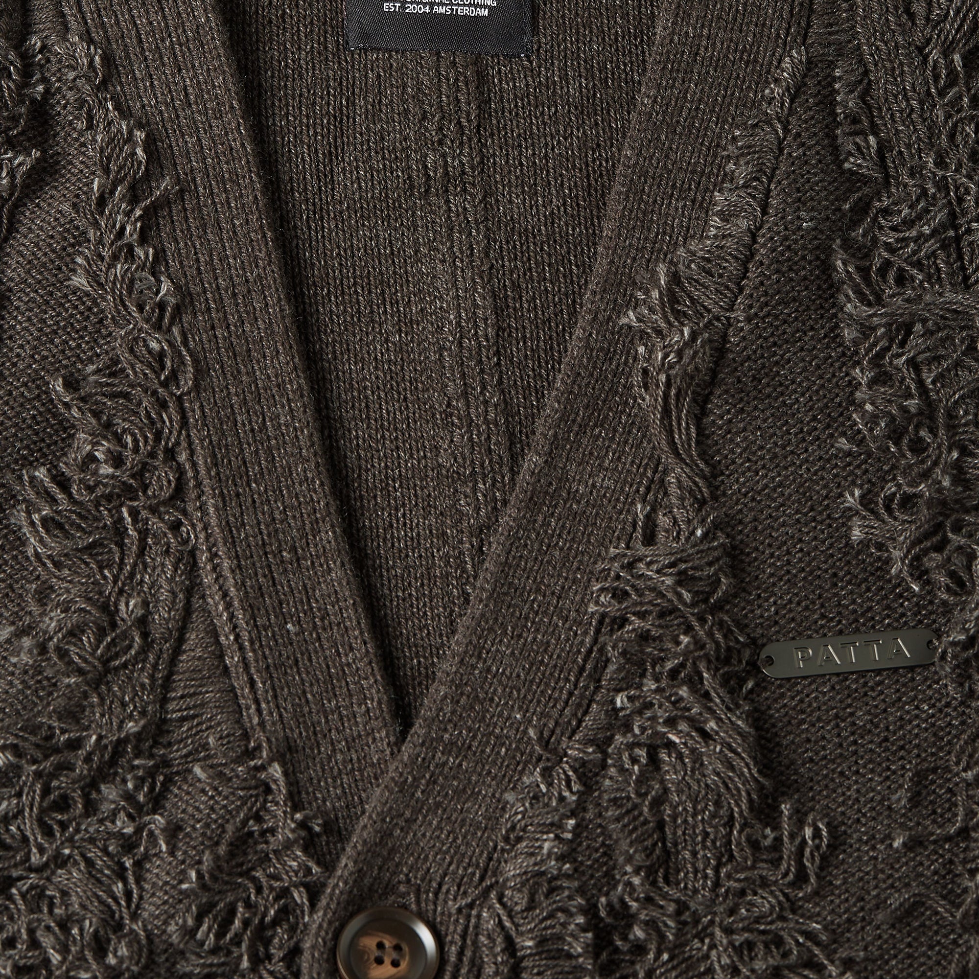 Patta Mens Fringed Knitted Cardigan