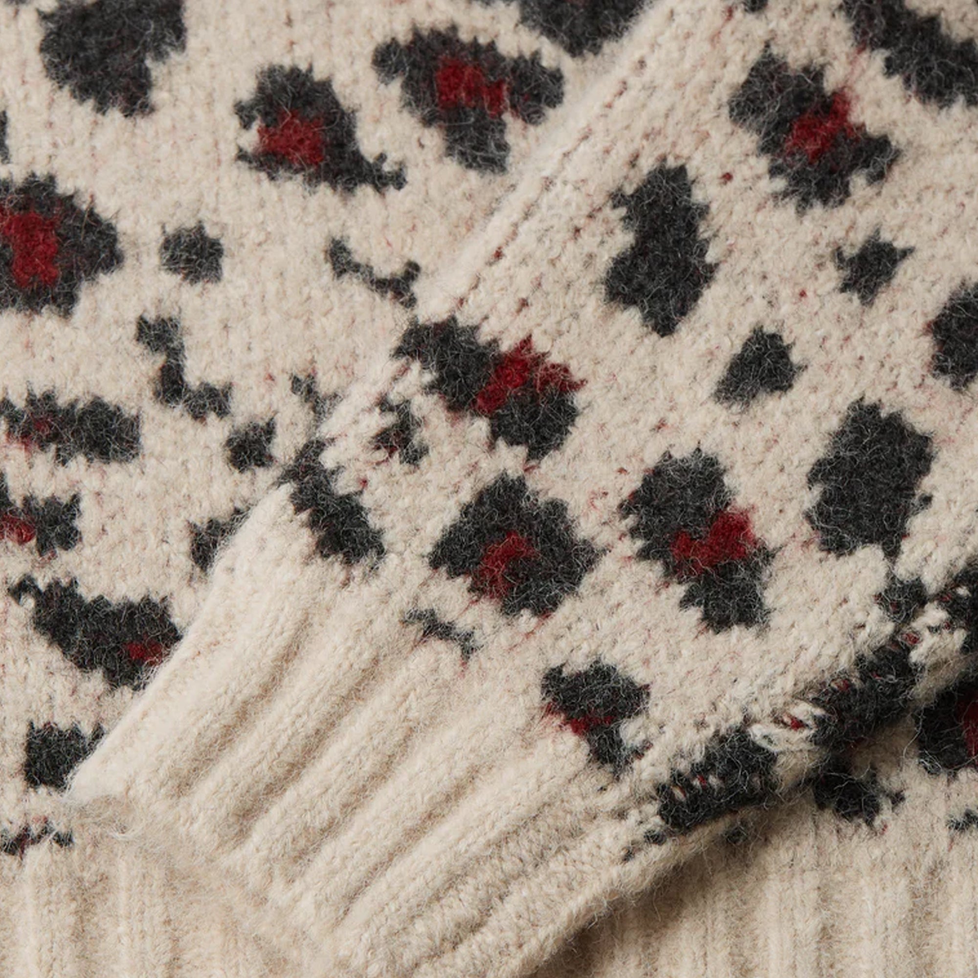 Patta Mens Leopard Brushed Knit Sweater