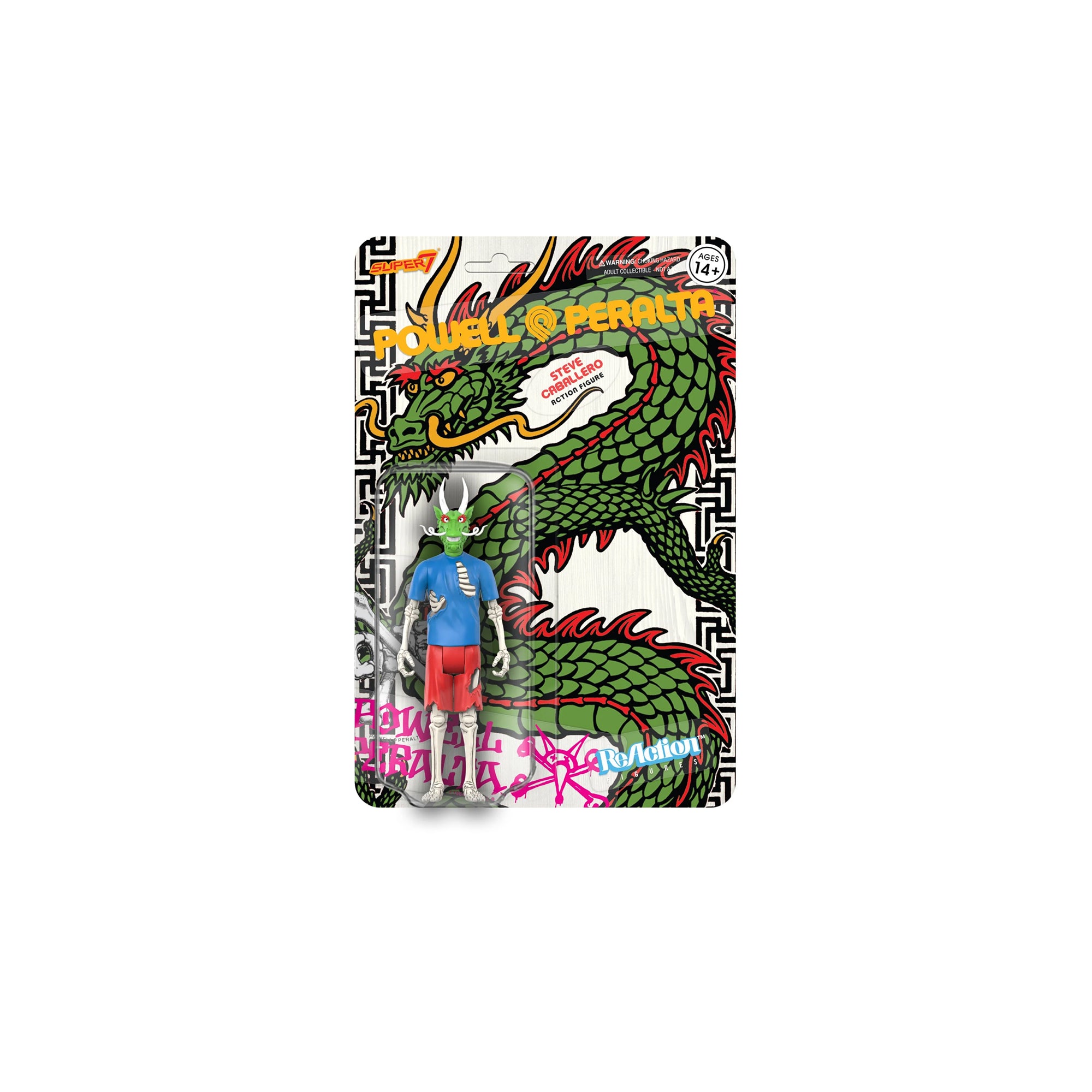 Super7 Powell-Peralta ReAction Figures Wave 3 Steve Caballero (Chinese Dragon) Figure OS