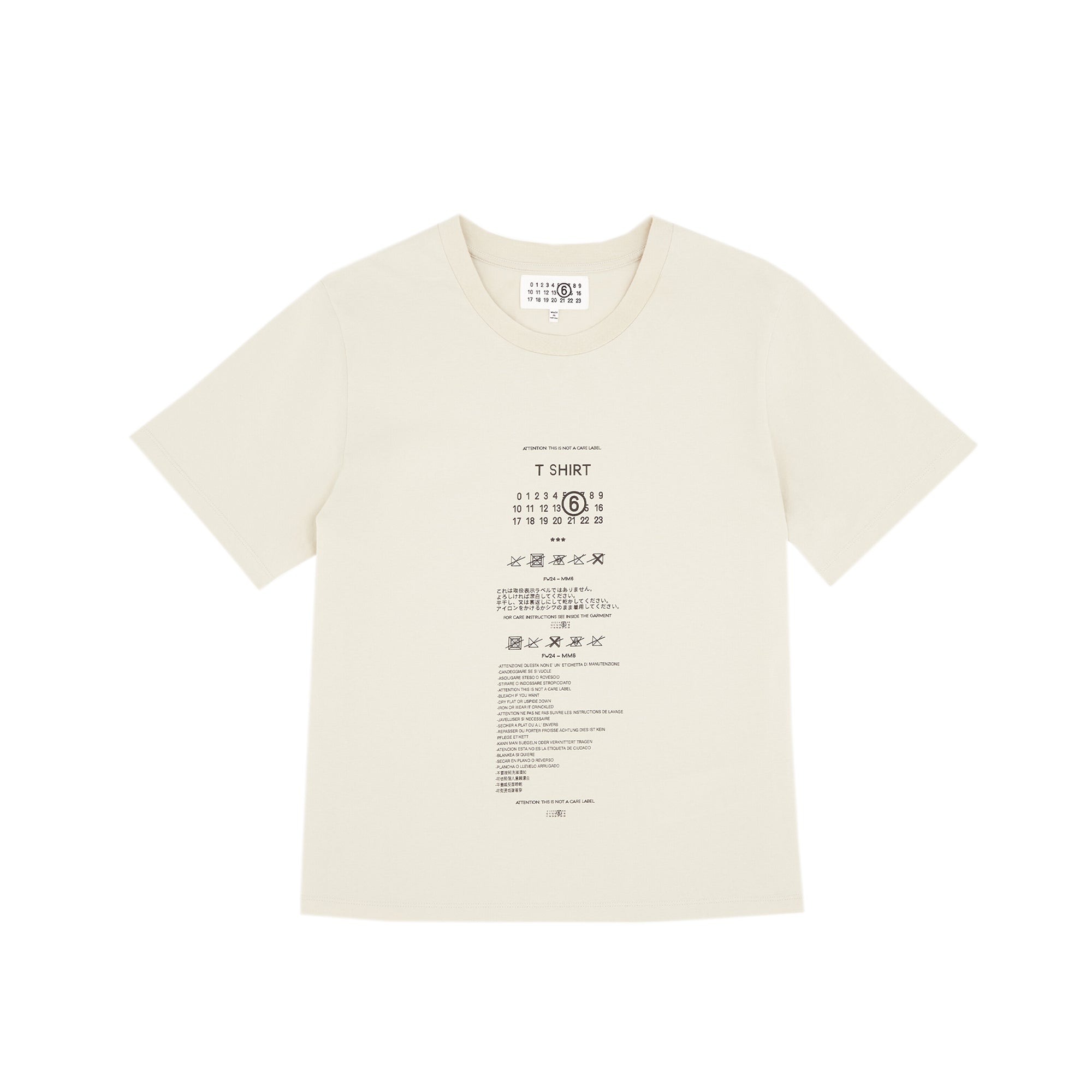 MM6 Maison Margiela Womens Care Label Print Tee