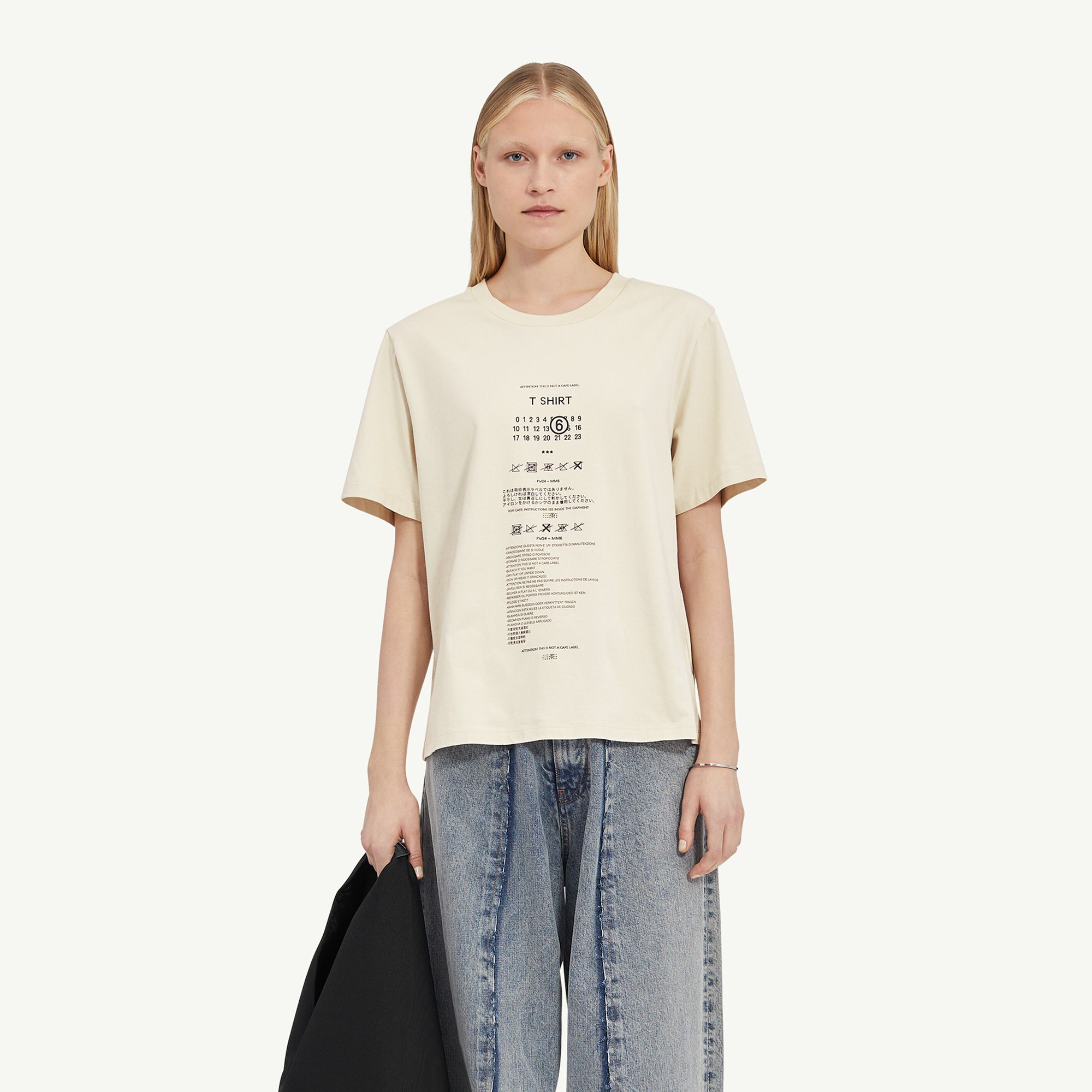 MM6 Maison Margiela Womens Care Label Print Tee