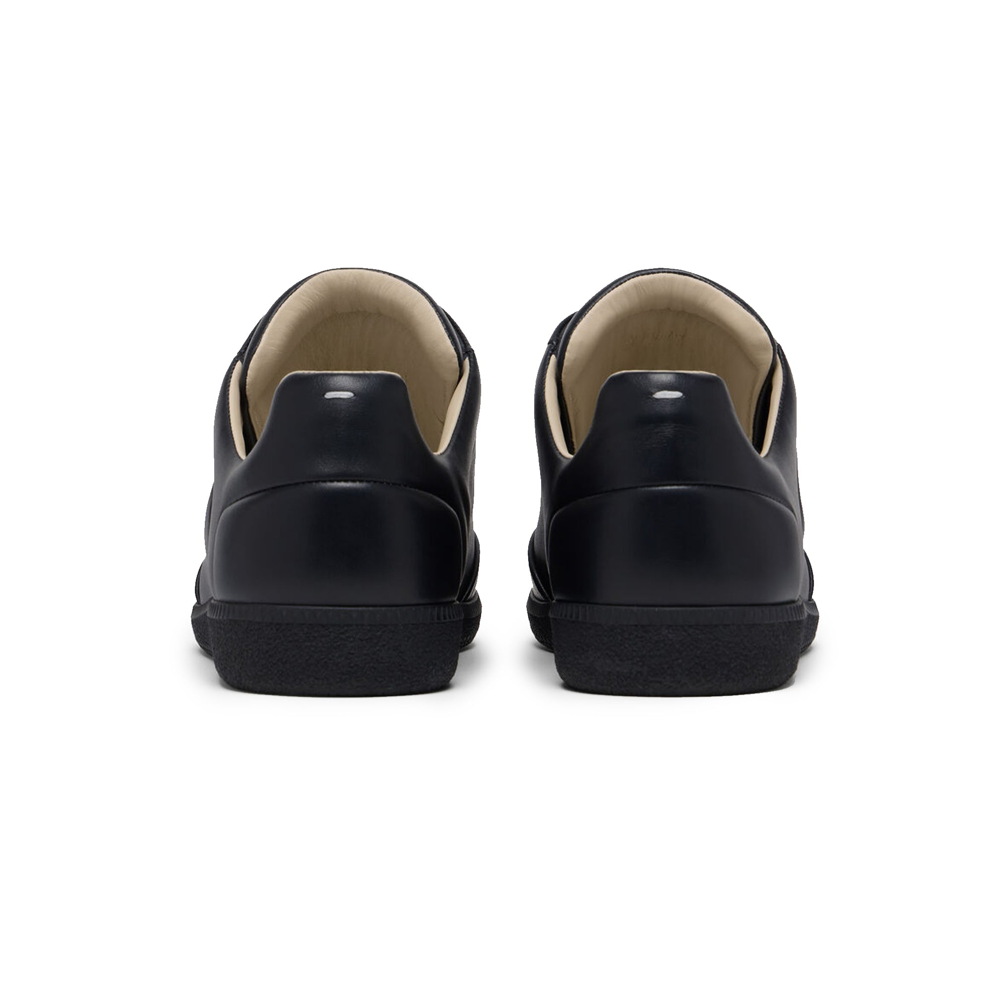 black sneakers on a white background