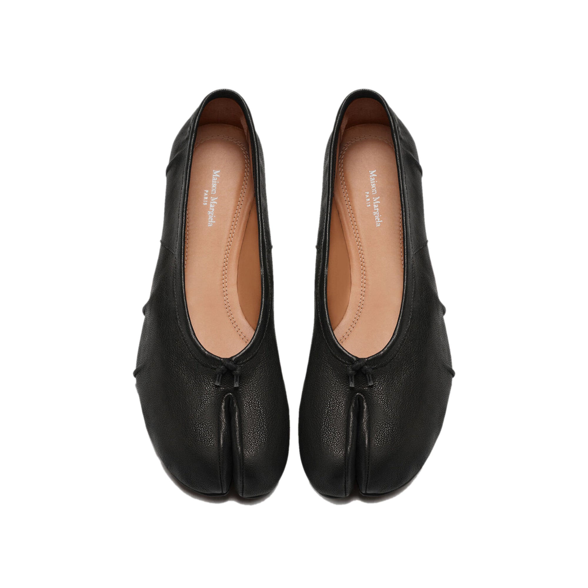 Black Tabi Ballerina Shoes on a white background