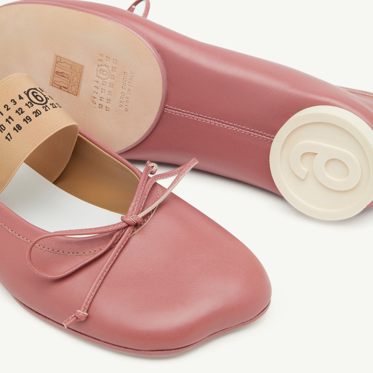 Withered Rose Ballet Flats on a white background