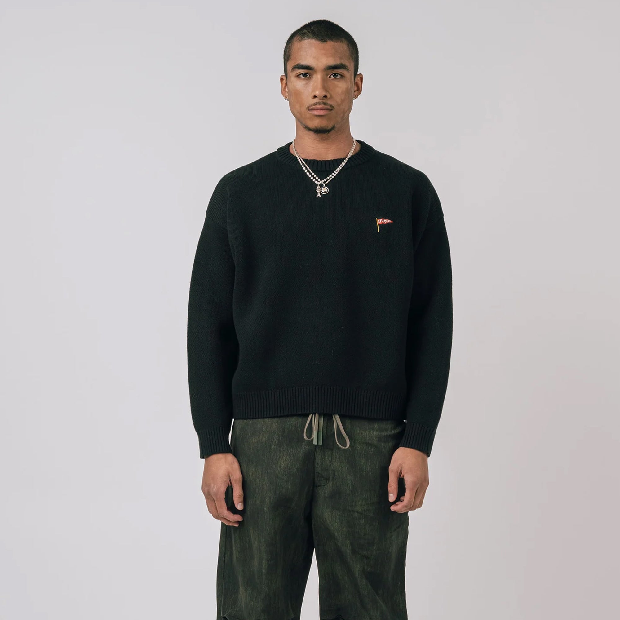 Students Mens Rains Cable Knit Sweater