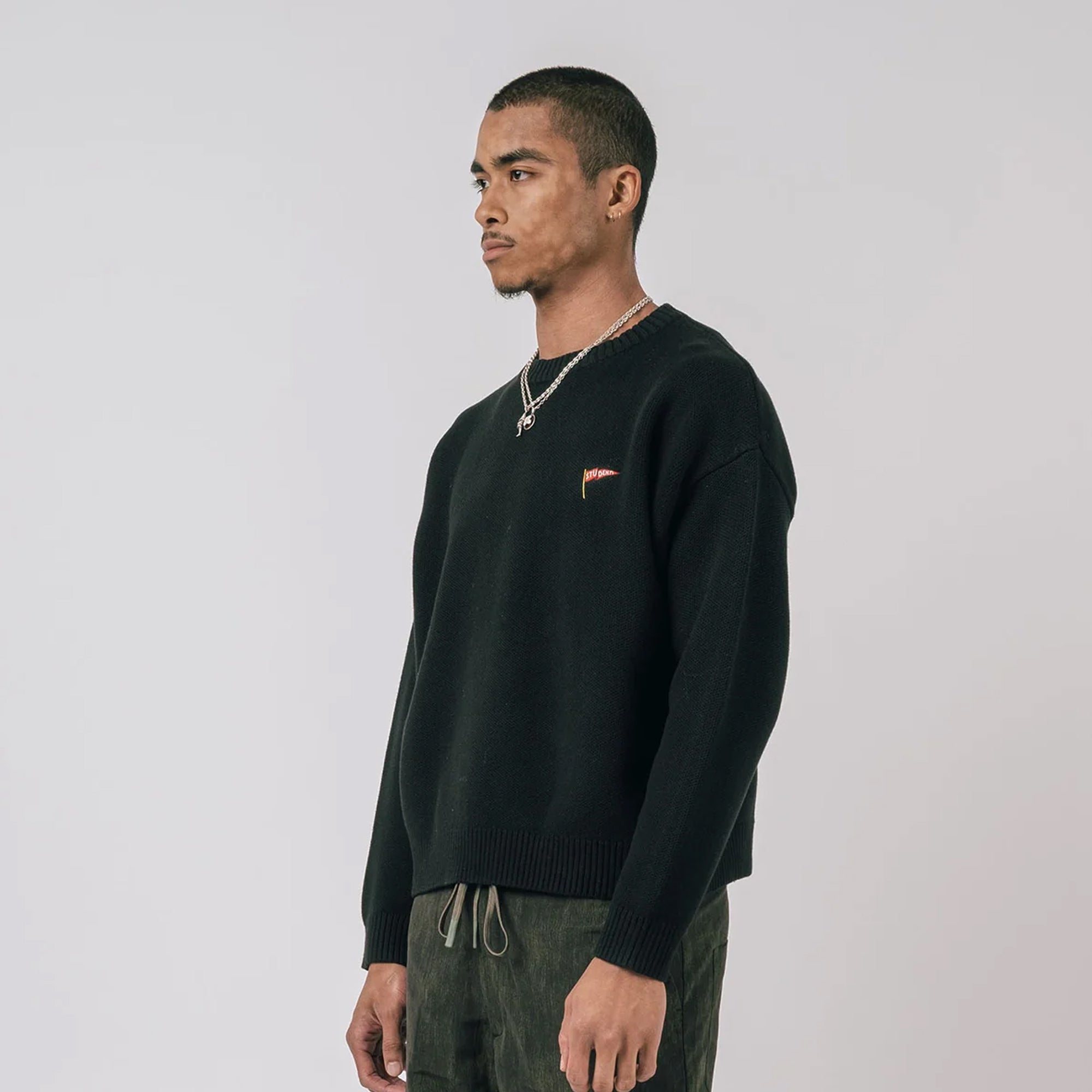 Students Mens Rains Cable Knit Sweater