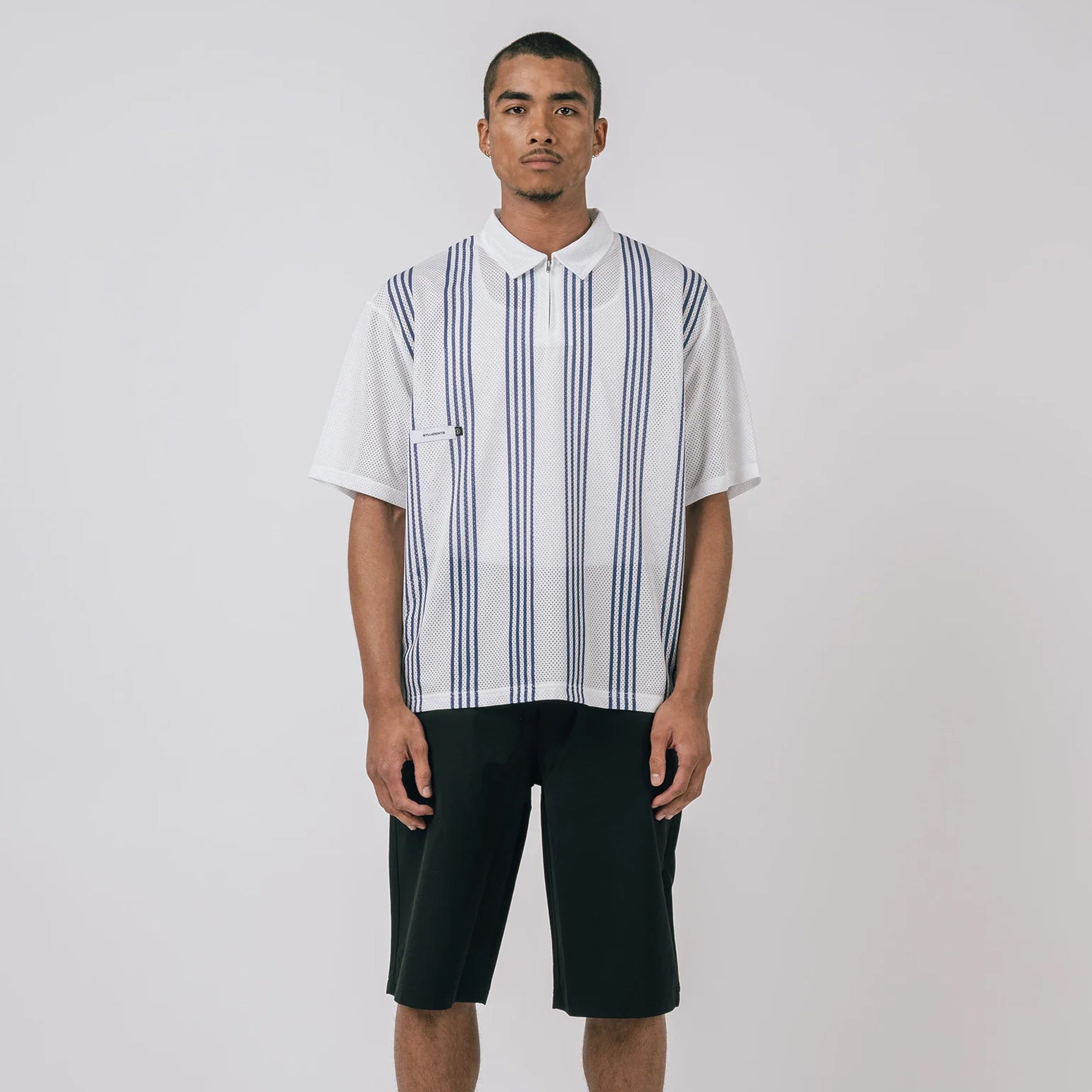 Students Mens Howards Mesh Zip Polo Shirt