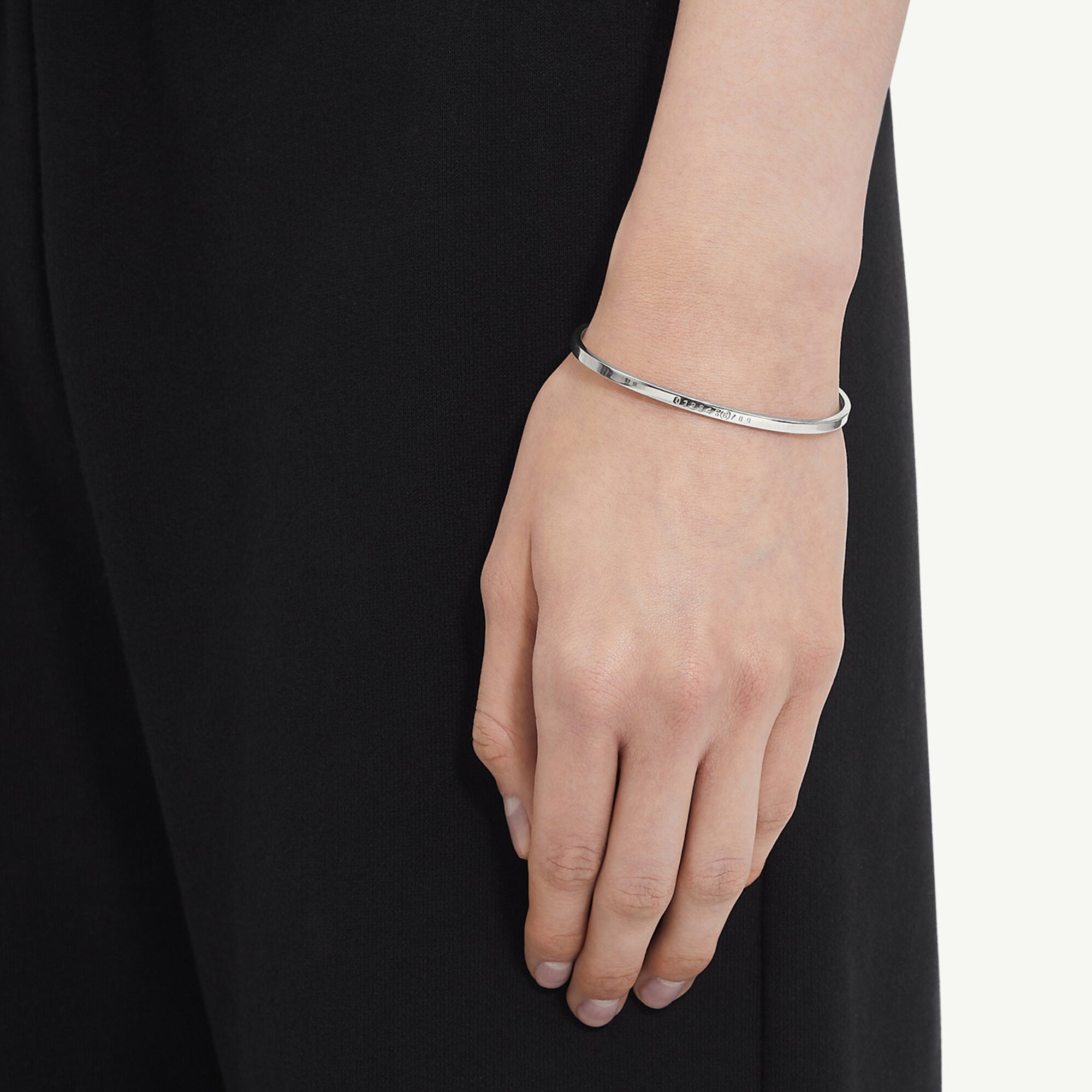 MM6 Maison Margiela Minimal Signature Cuff Bracelet