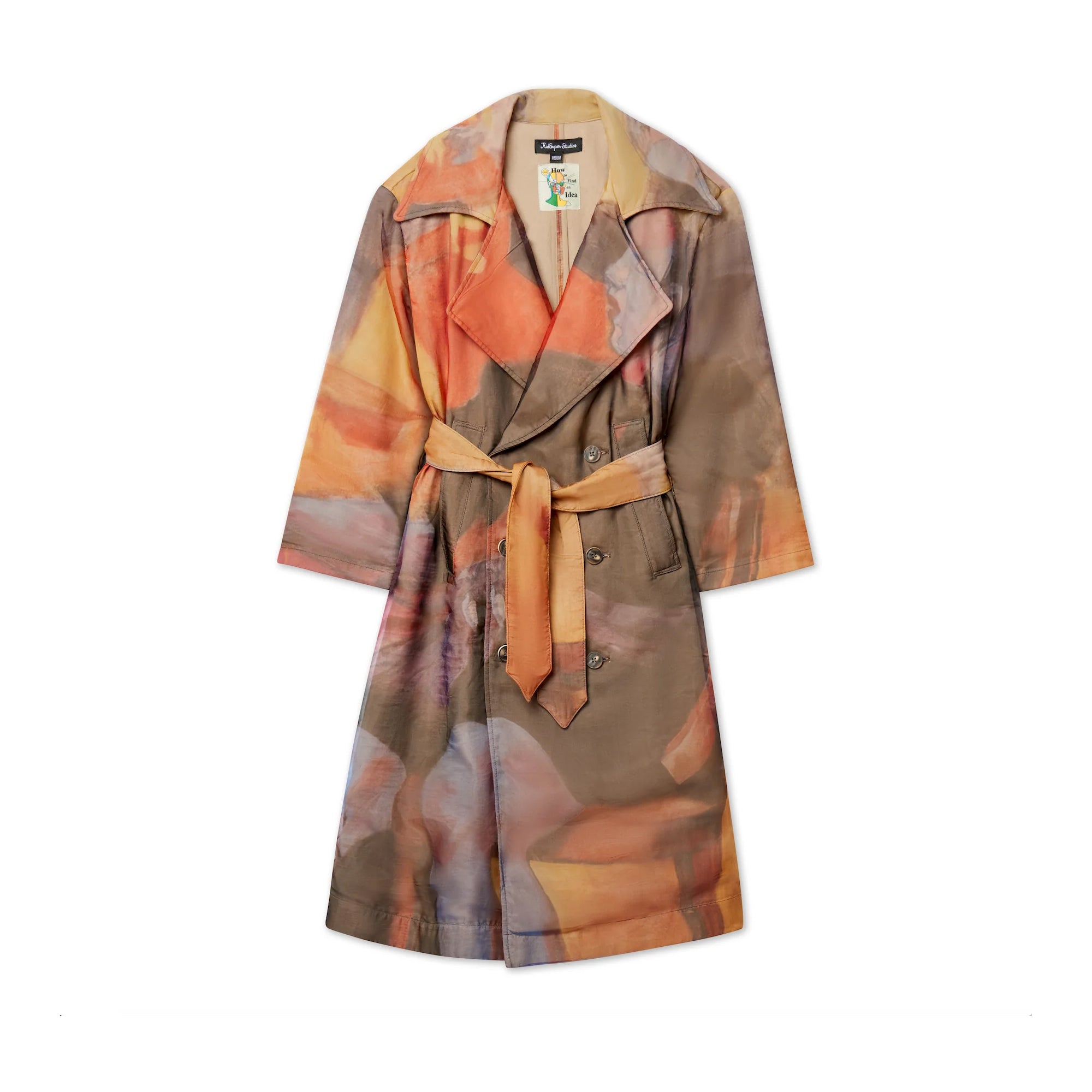 Kidsuper Mens Printed Trenchcoat