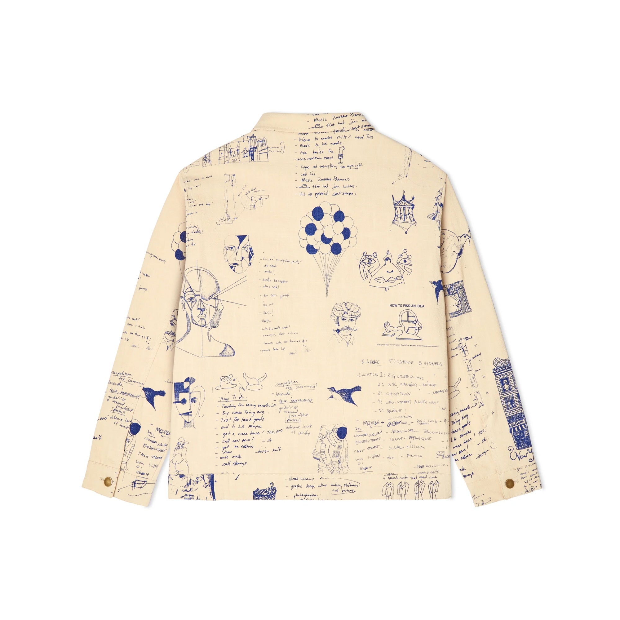 Kidsuper Mens Doodles Denim Coat