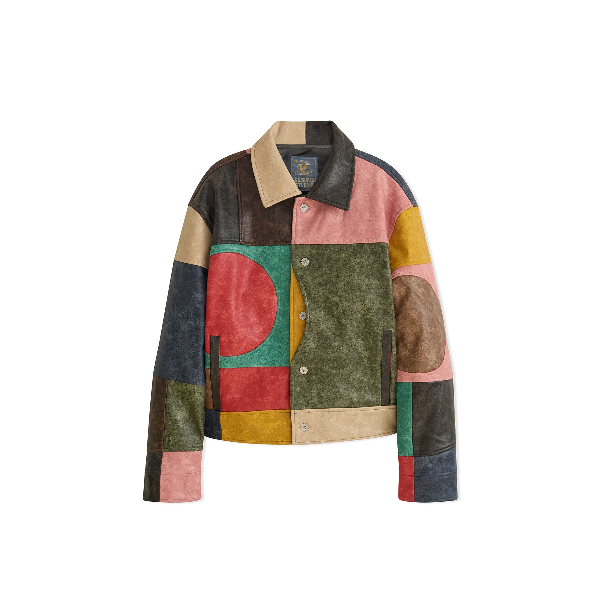 KidSuper Mens Patchwork Leather Jacket