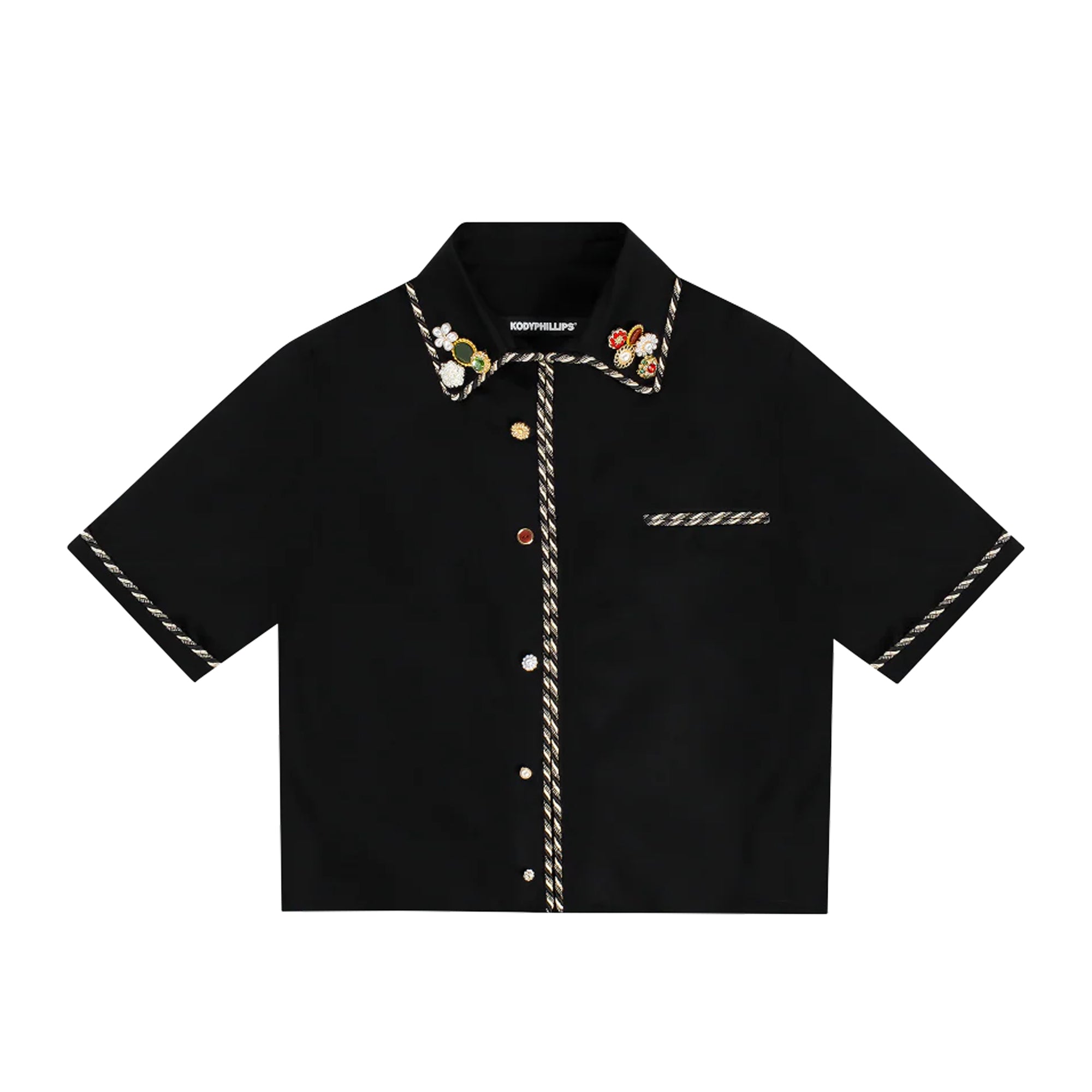 Kody Phillips Mens Embellished Shortsleeve Lasso  Shirt