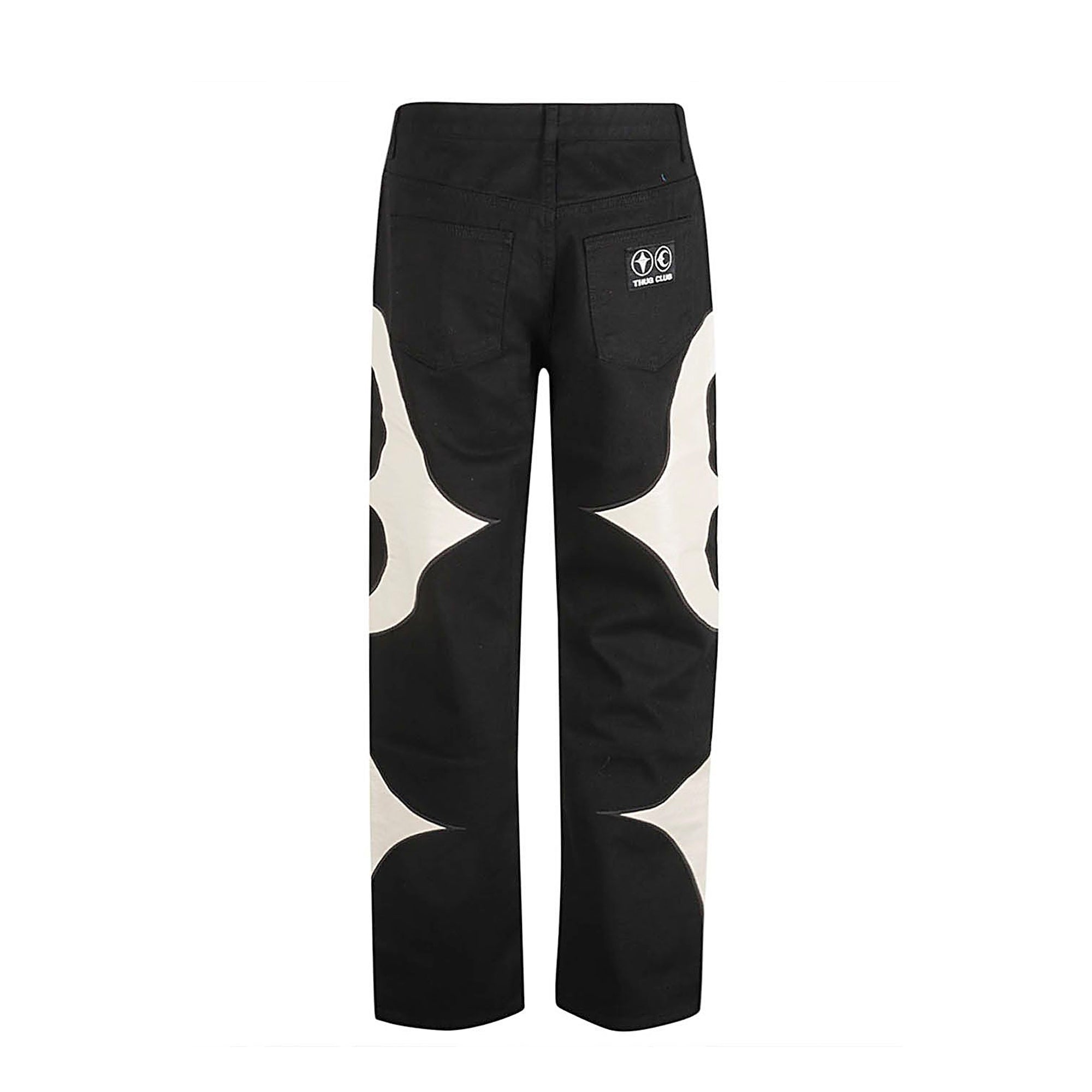 Thug Club Mens Leather Washing Denim Pants