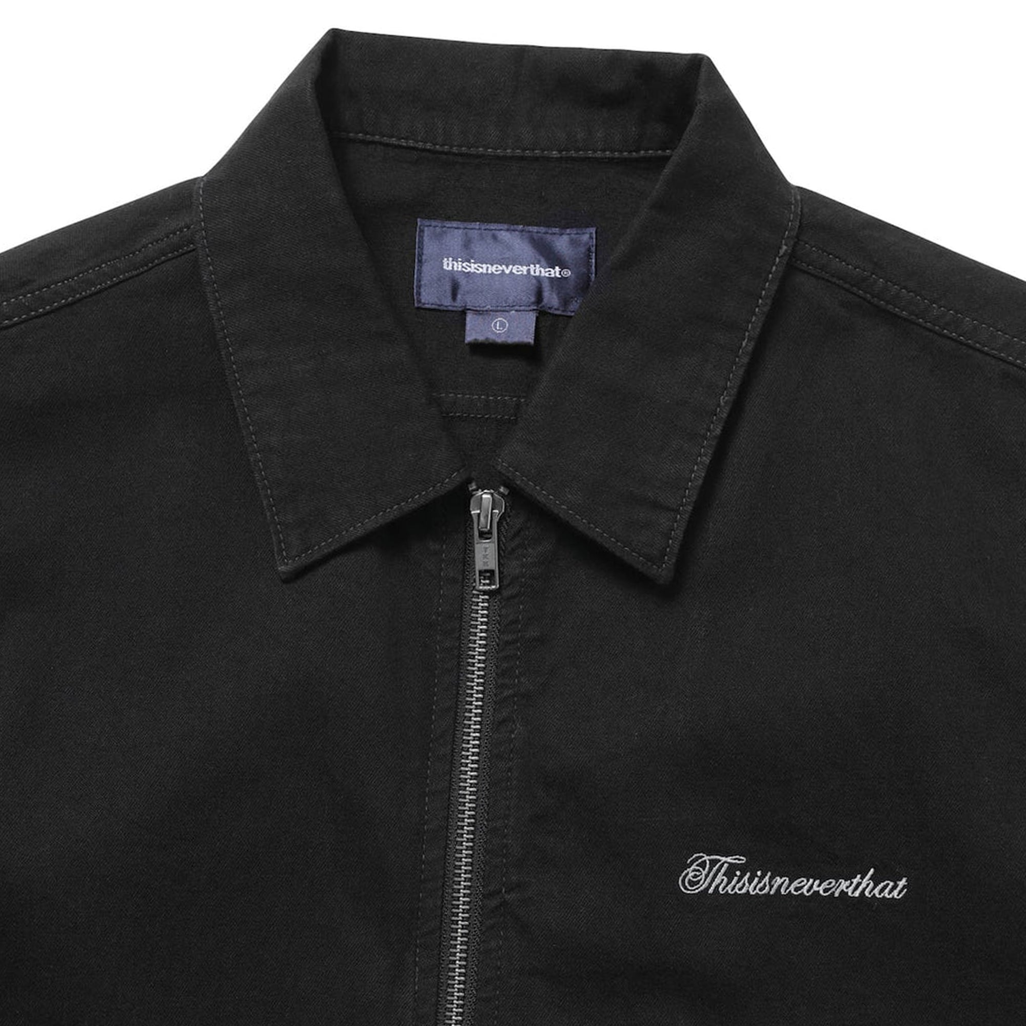 Thisisneverthat Mens Washed Denim Zip Shirt