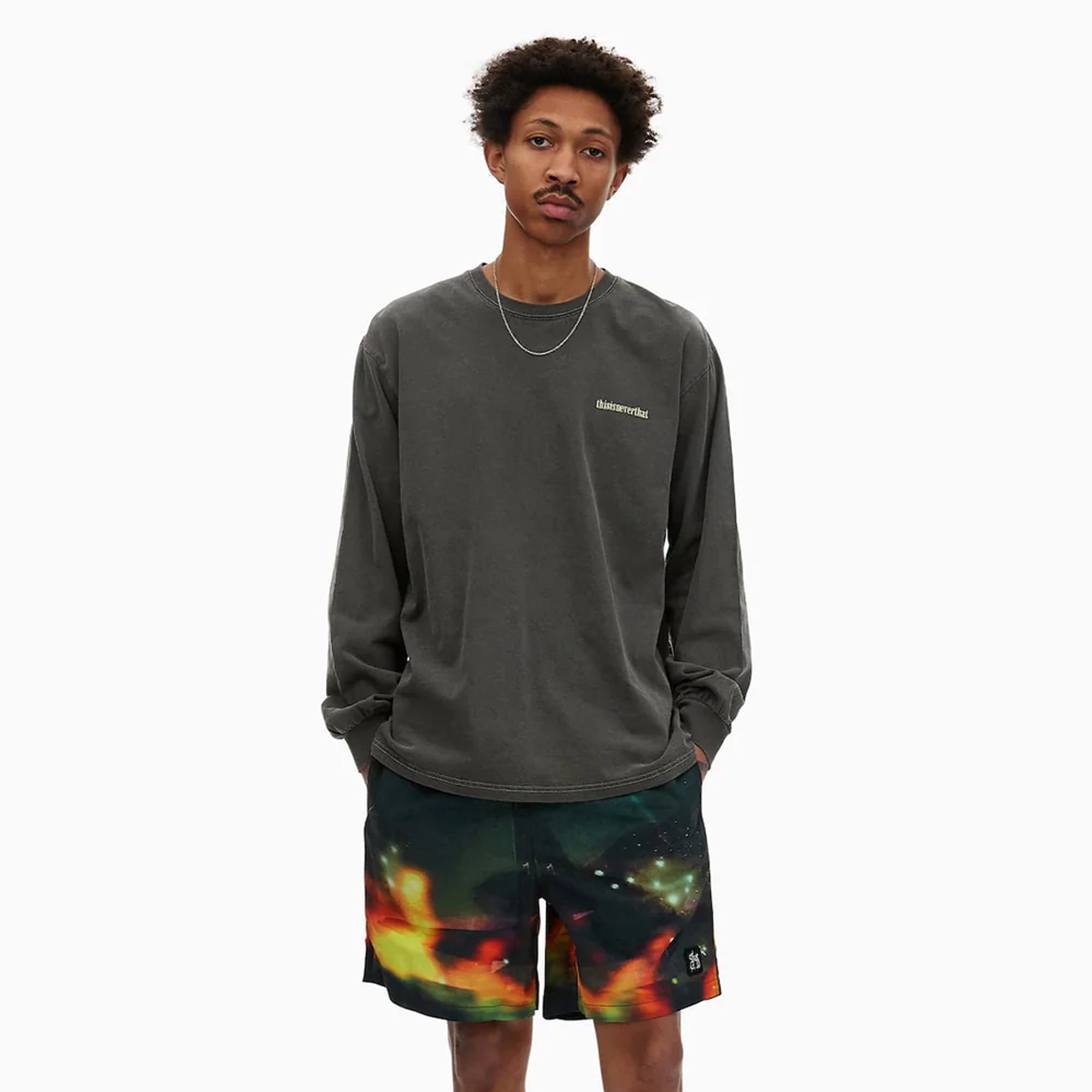 Thisisneverthat Mens Flame Onyx L/S Tee