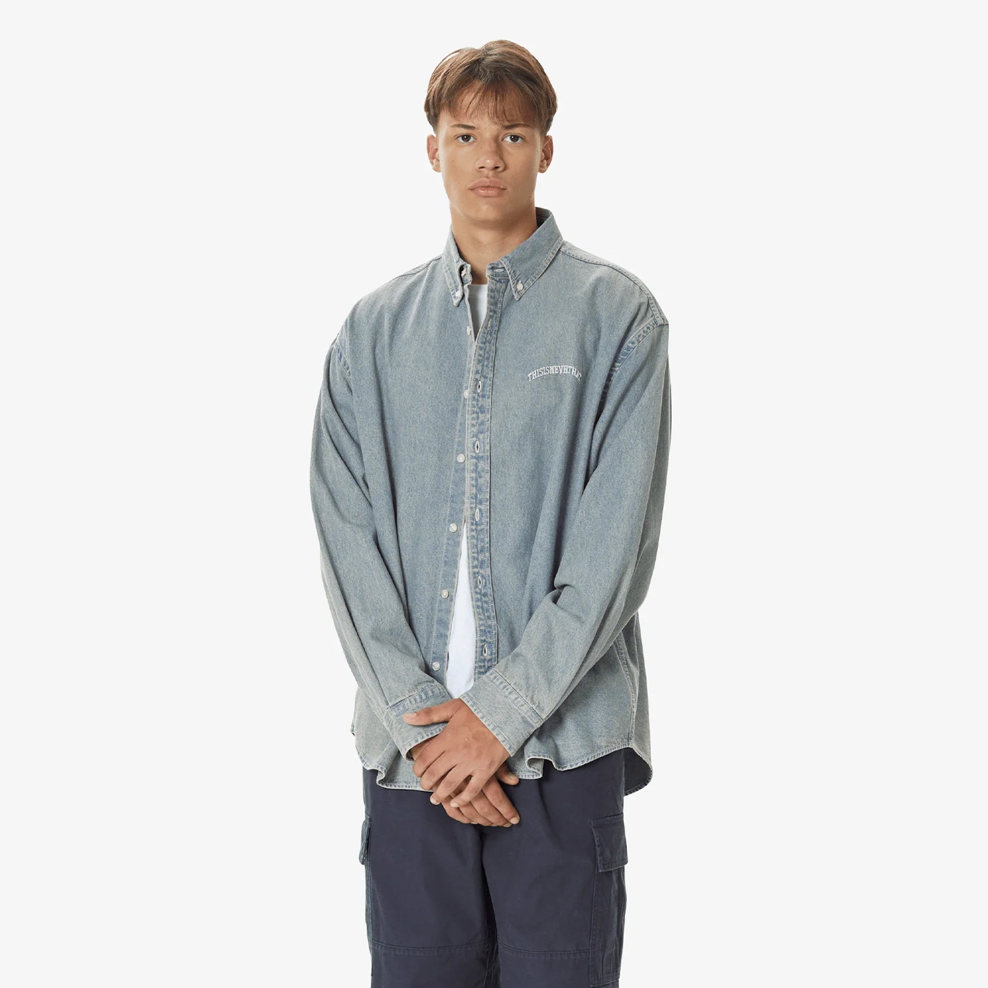 Thisisneverthat Mens Washed Denim Shirt