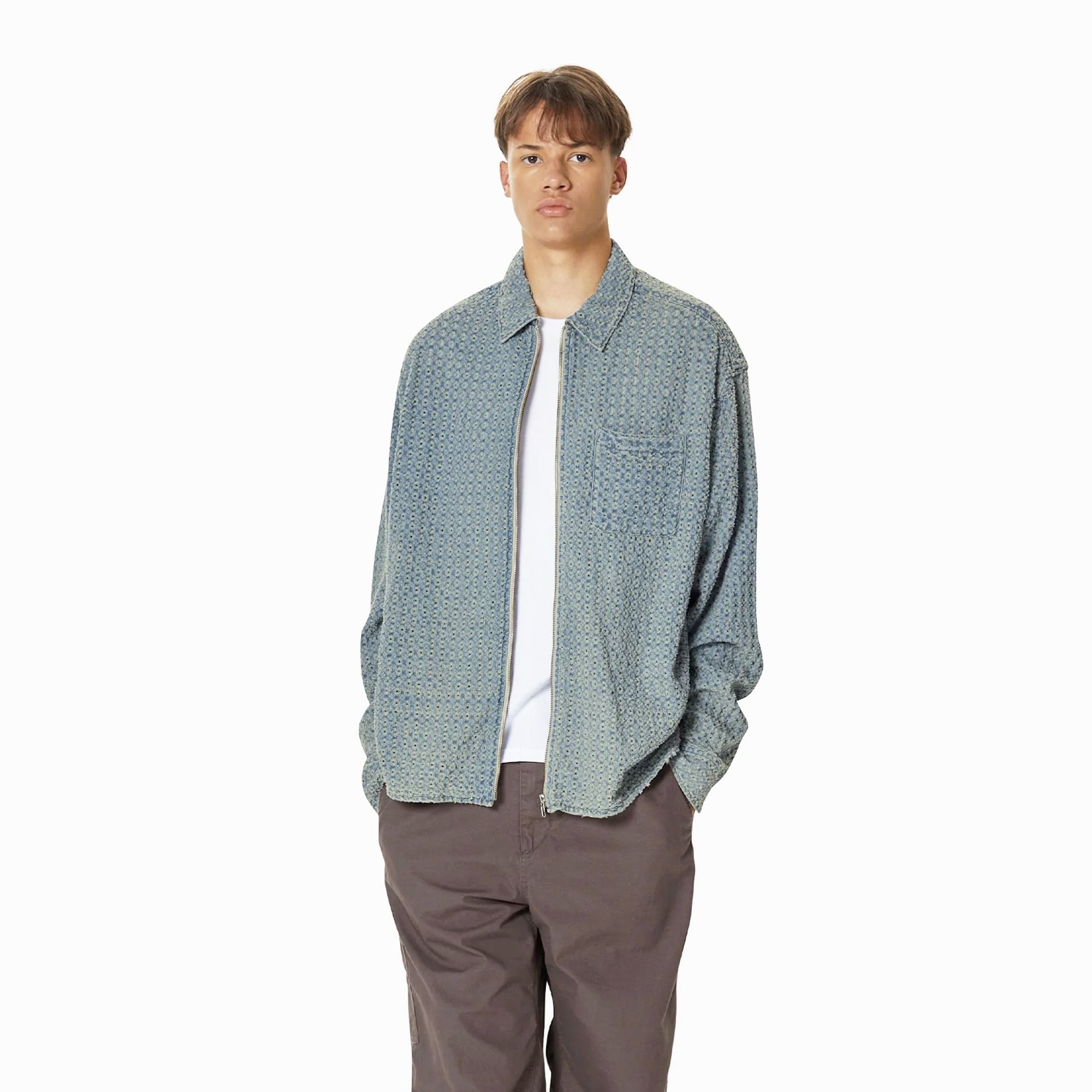 Thisisneverthat Mens Damaged Denim Shirt