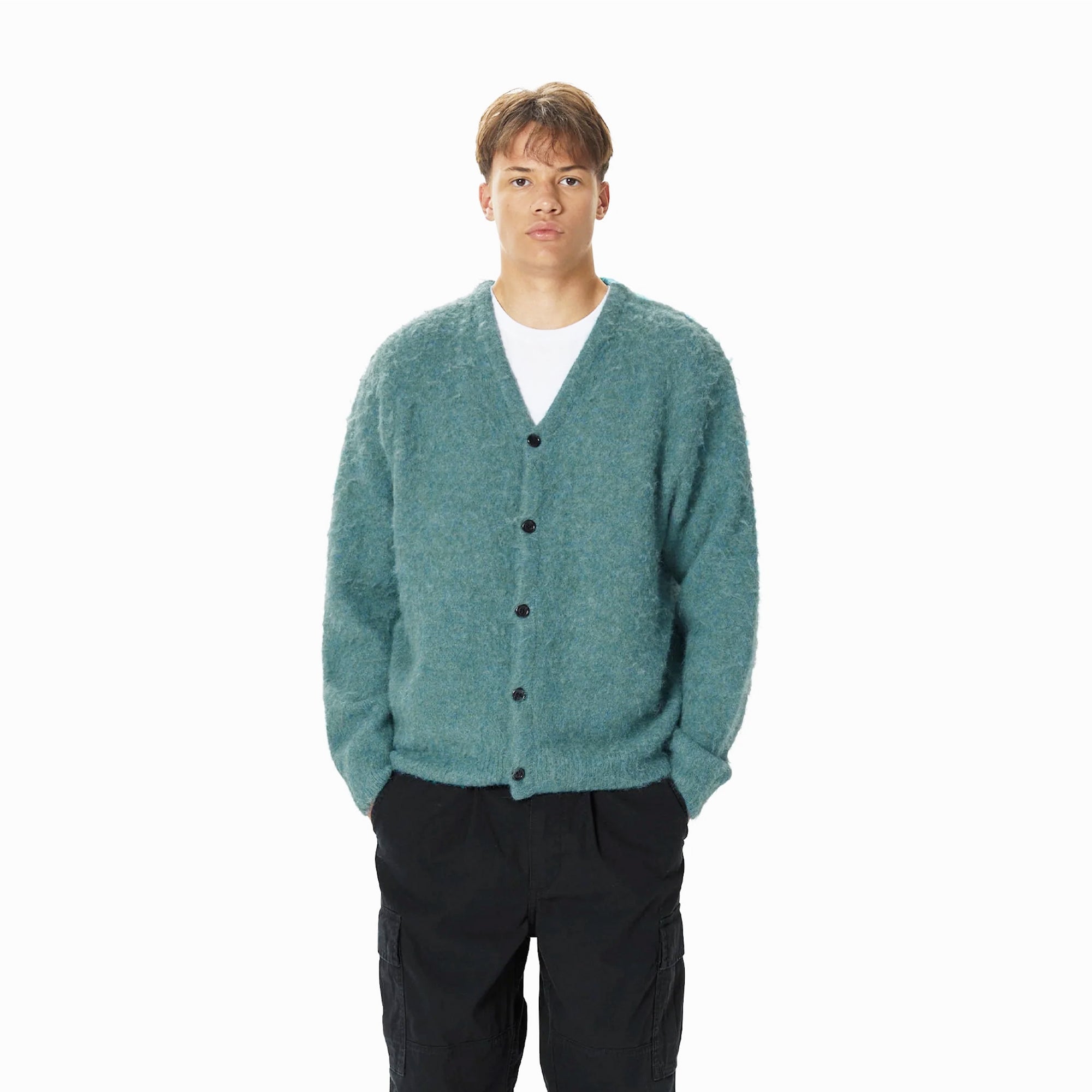 Thisisneverthat Mens Hairy Knit Cardigan