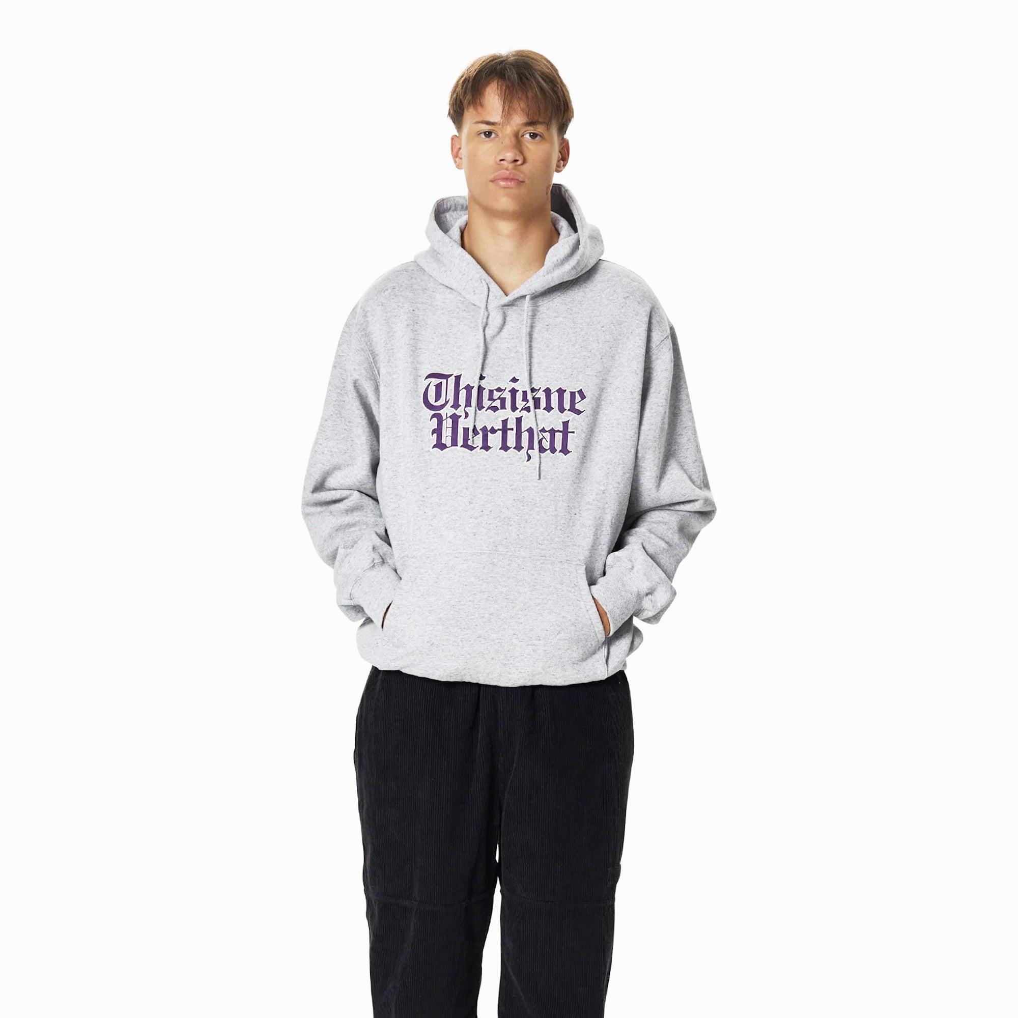 Thisisneverthat Mens Old English Logo Hoodie
