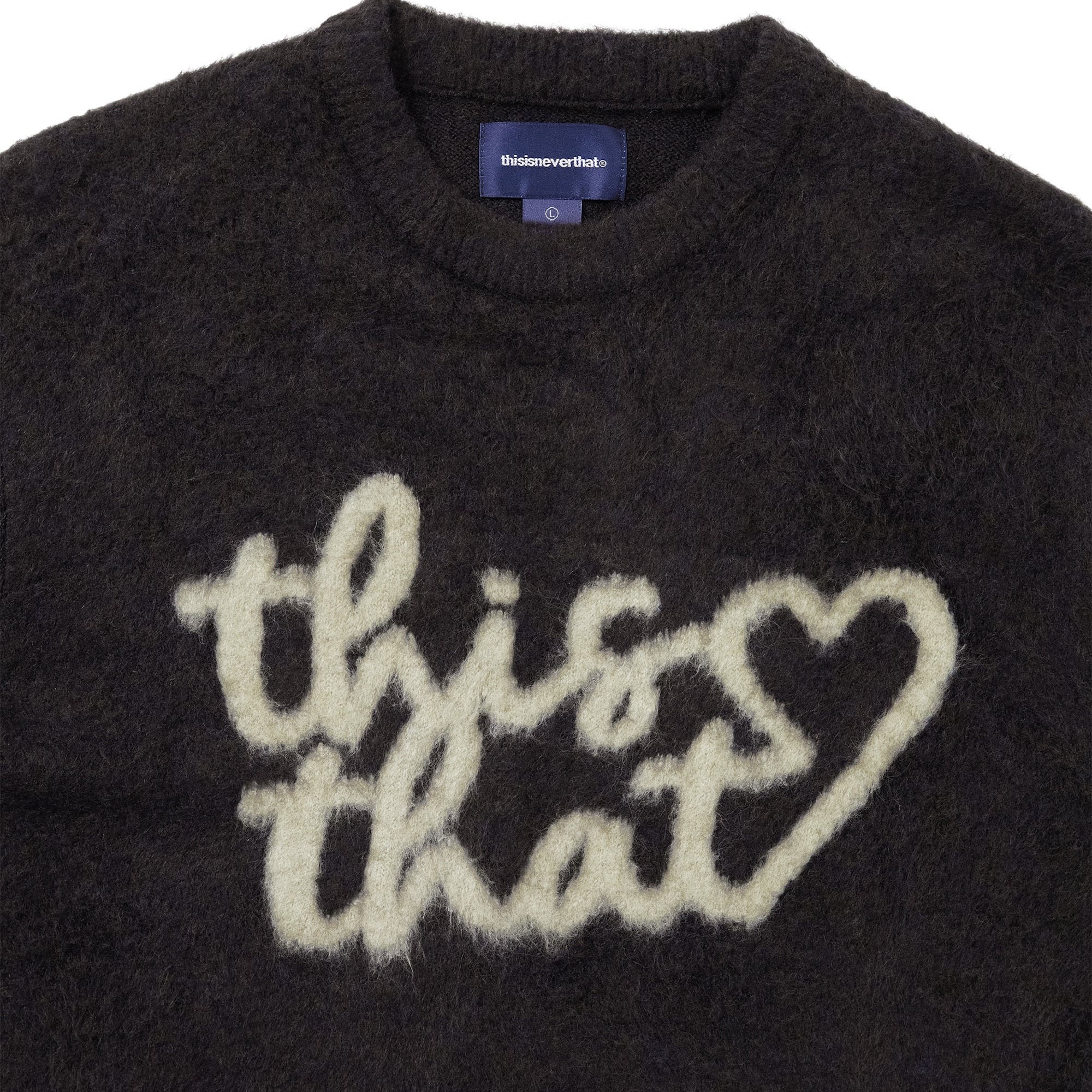 Thisisneverthat Mens Heart Logo Knit Sweater
