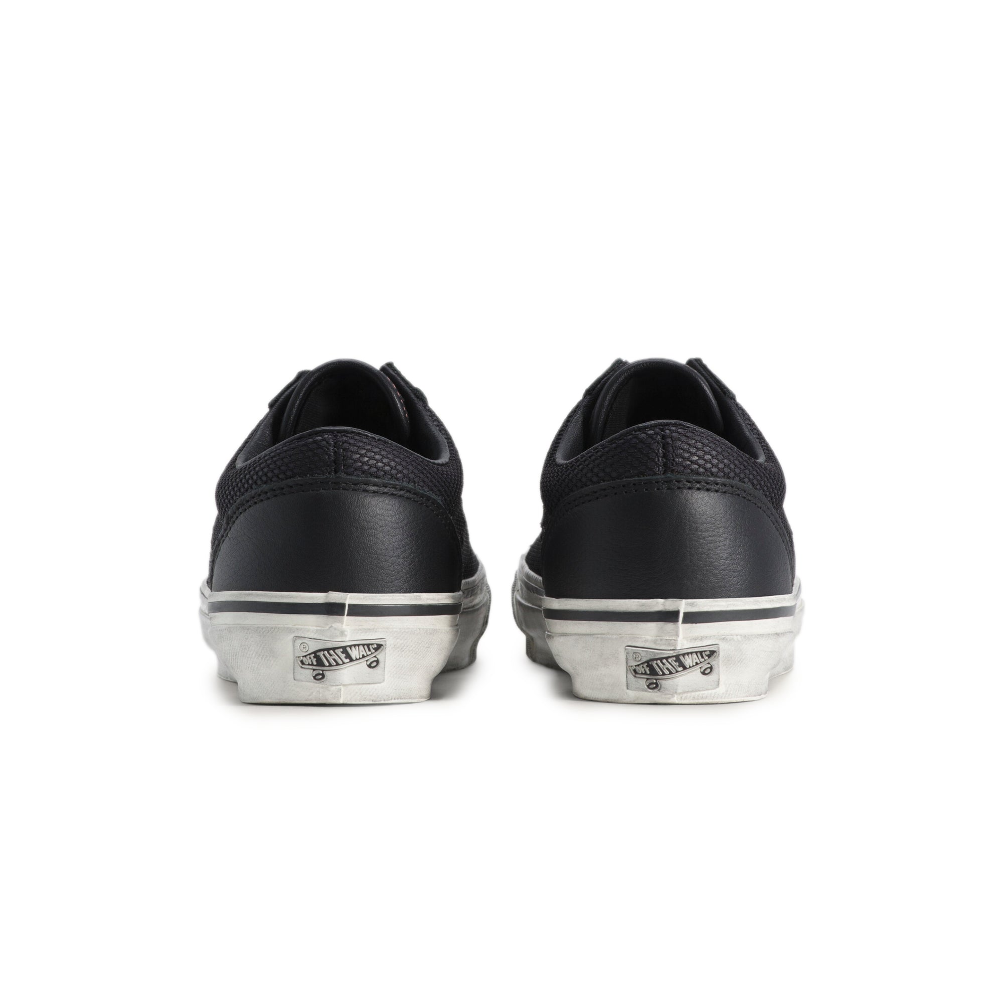 black and white sneakers on a white background