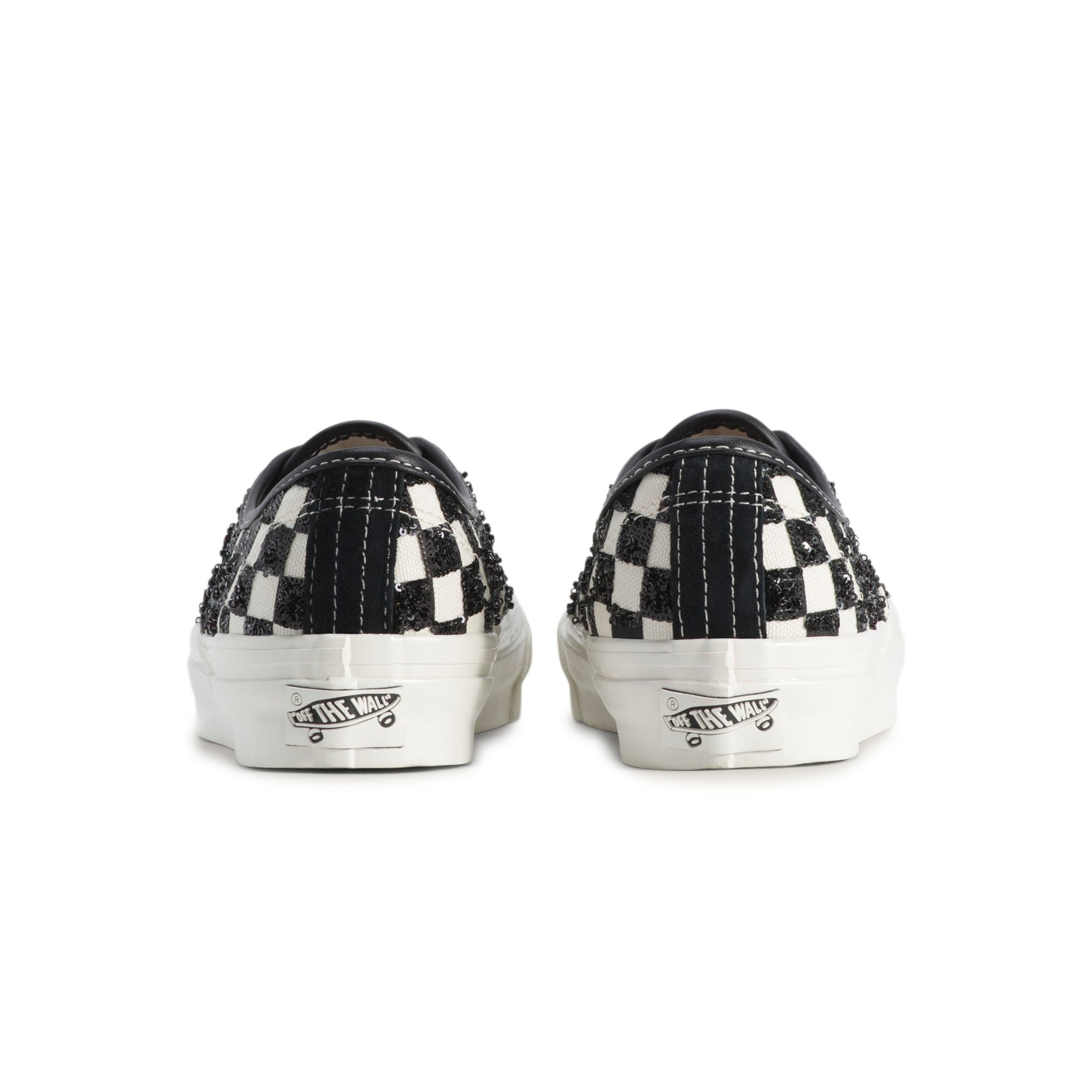 Checkerboard Black Sneakers on a white background