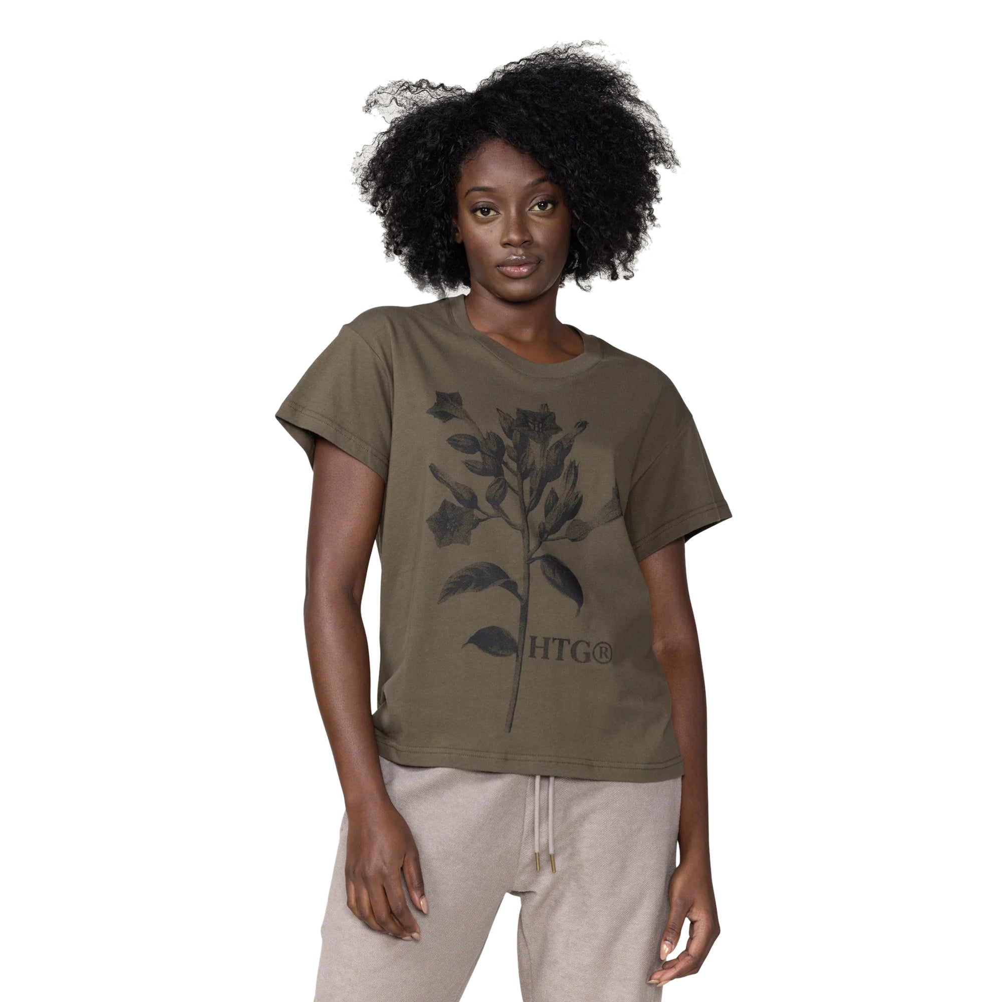 Honor The Gift Womens Tobacco Flower SS Tee
