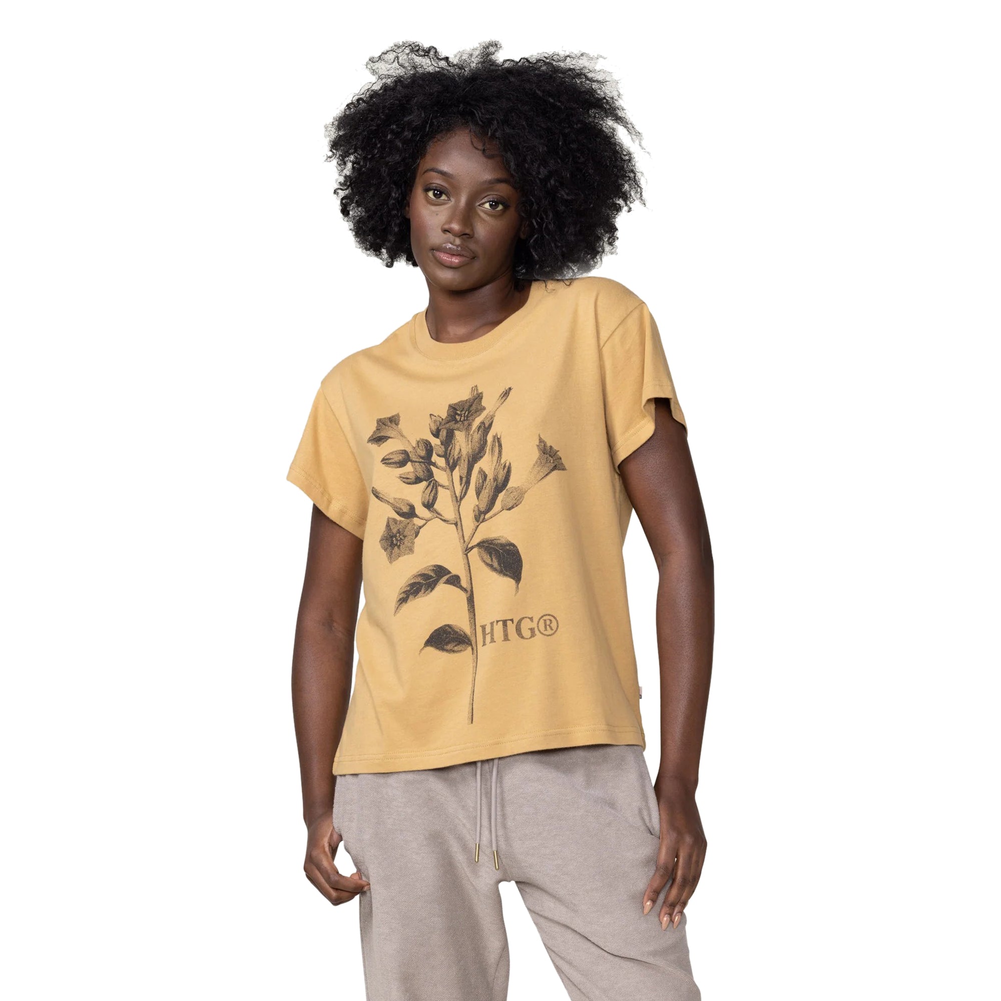 Honor The Gift Womens Tobacco Flower SS Tee