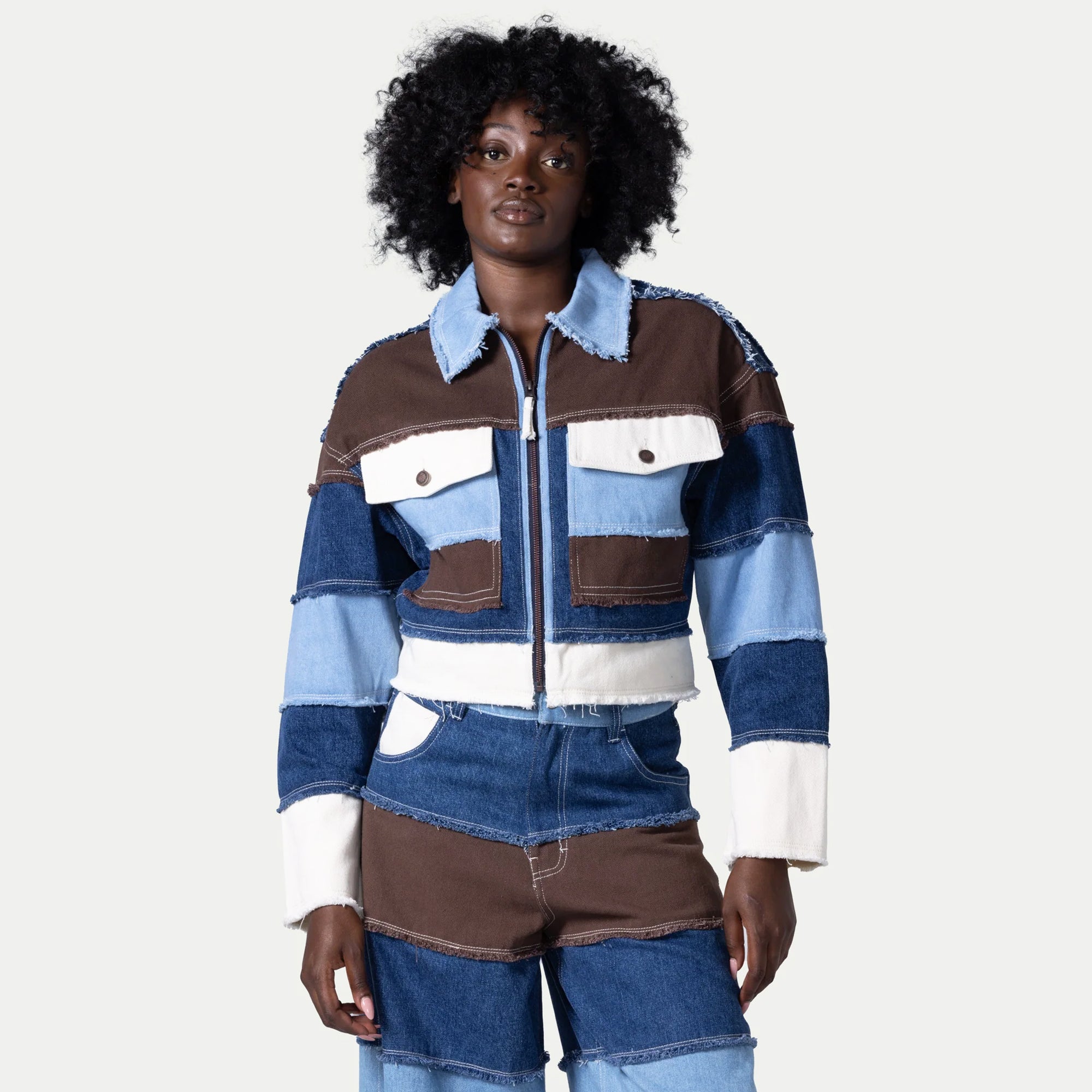 Honor The Gift Womens Panel Denim Jacket