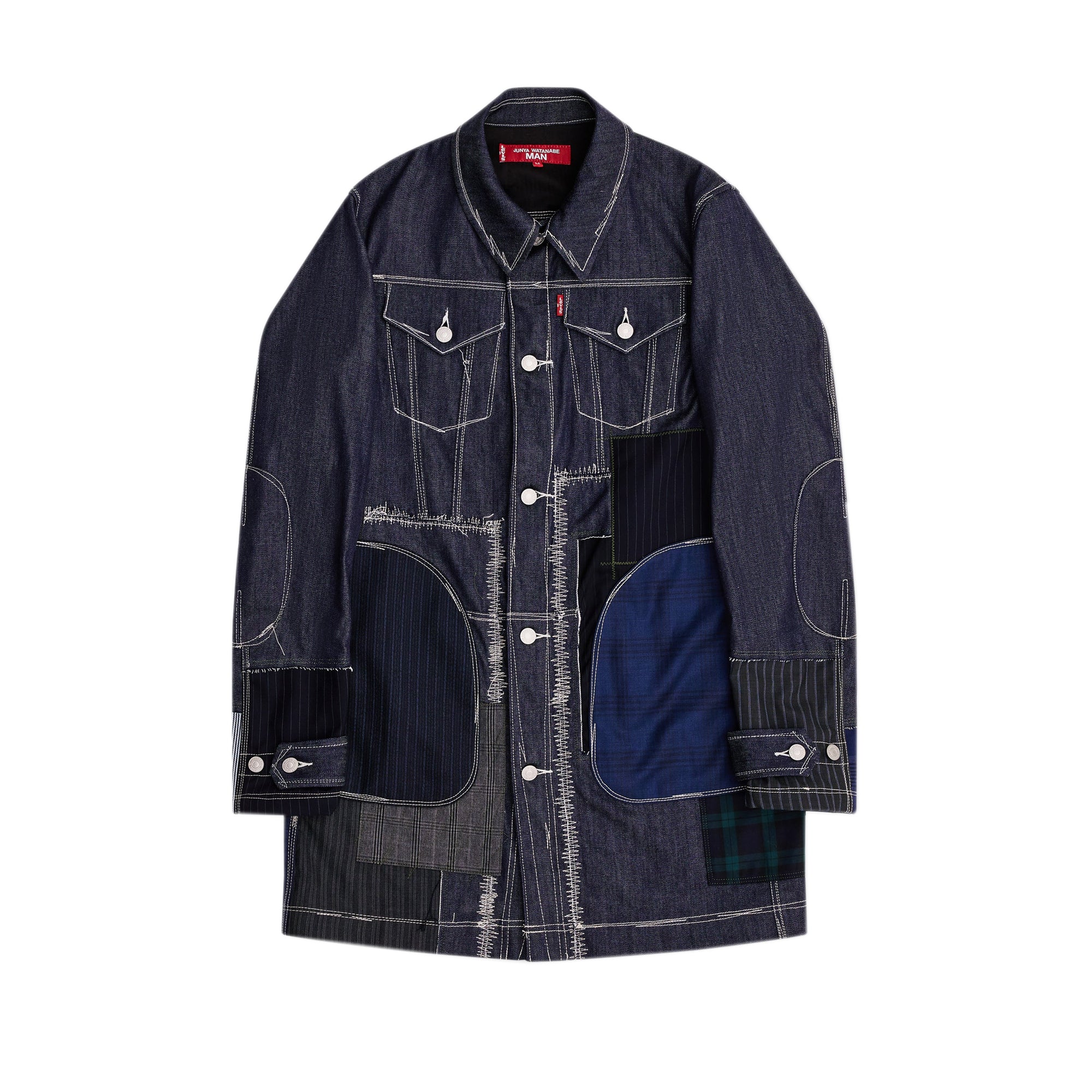 Junya Watanabe MAN x Levi's Mens Multi Fabric Long Jacket