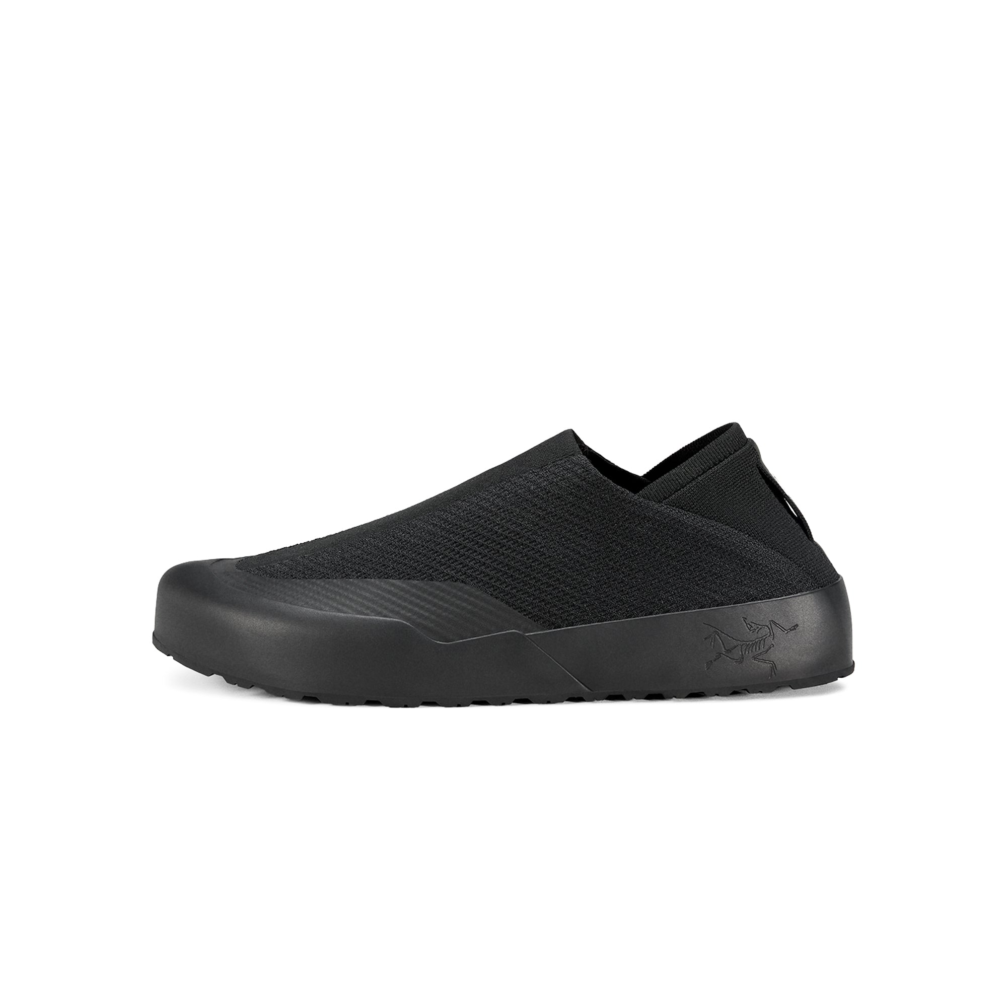 black sneakers on a white background