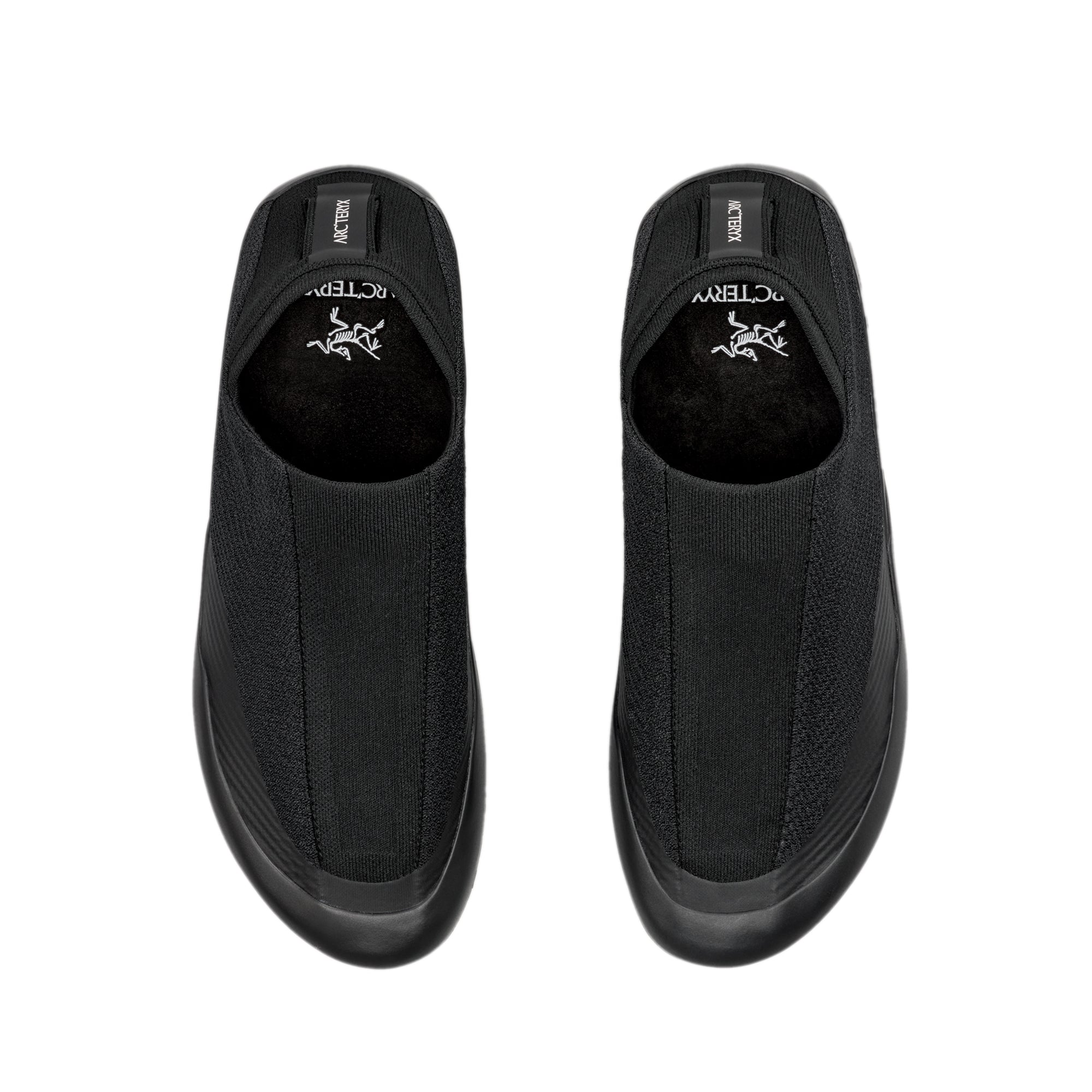 black sneakers on a white background