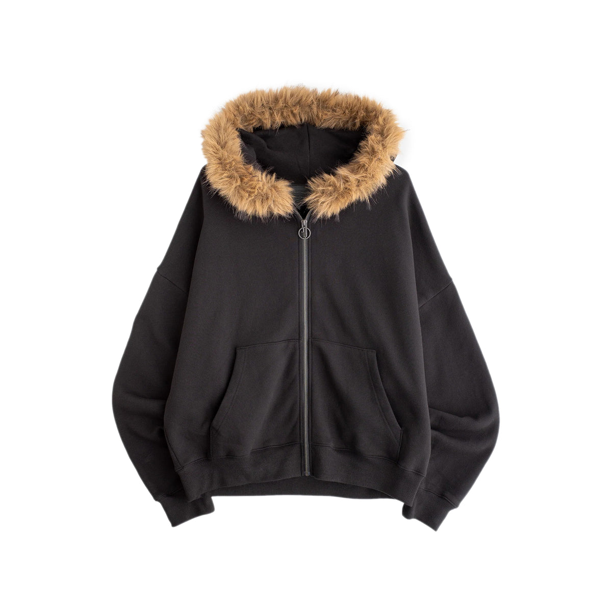 Jungles Mens Fur Trim Hoodie