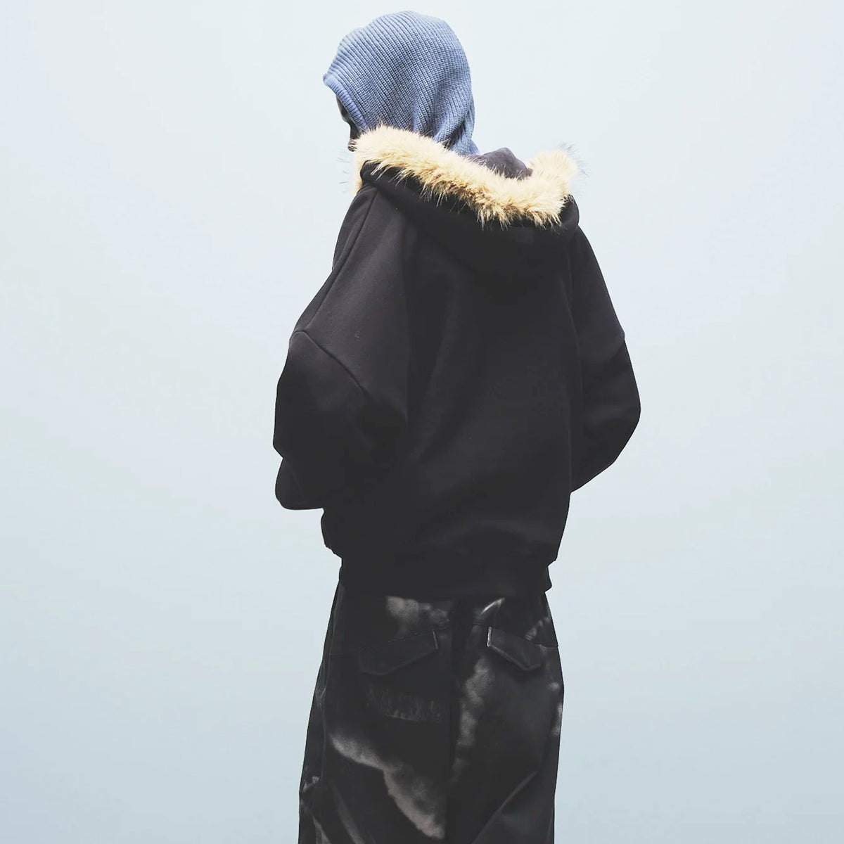 Jungles Mens Fur Trim Hoodie