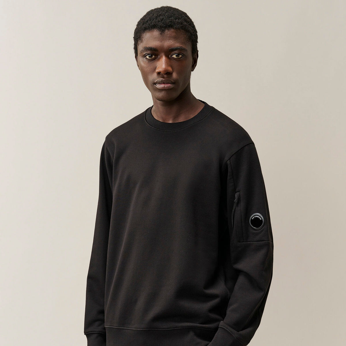 C.P. Company Mens Diagonal Raised Fleece  Lens Sweatshirt