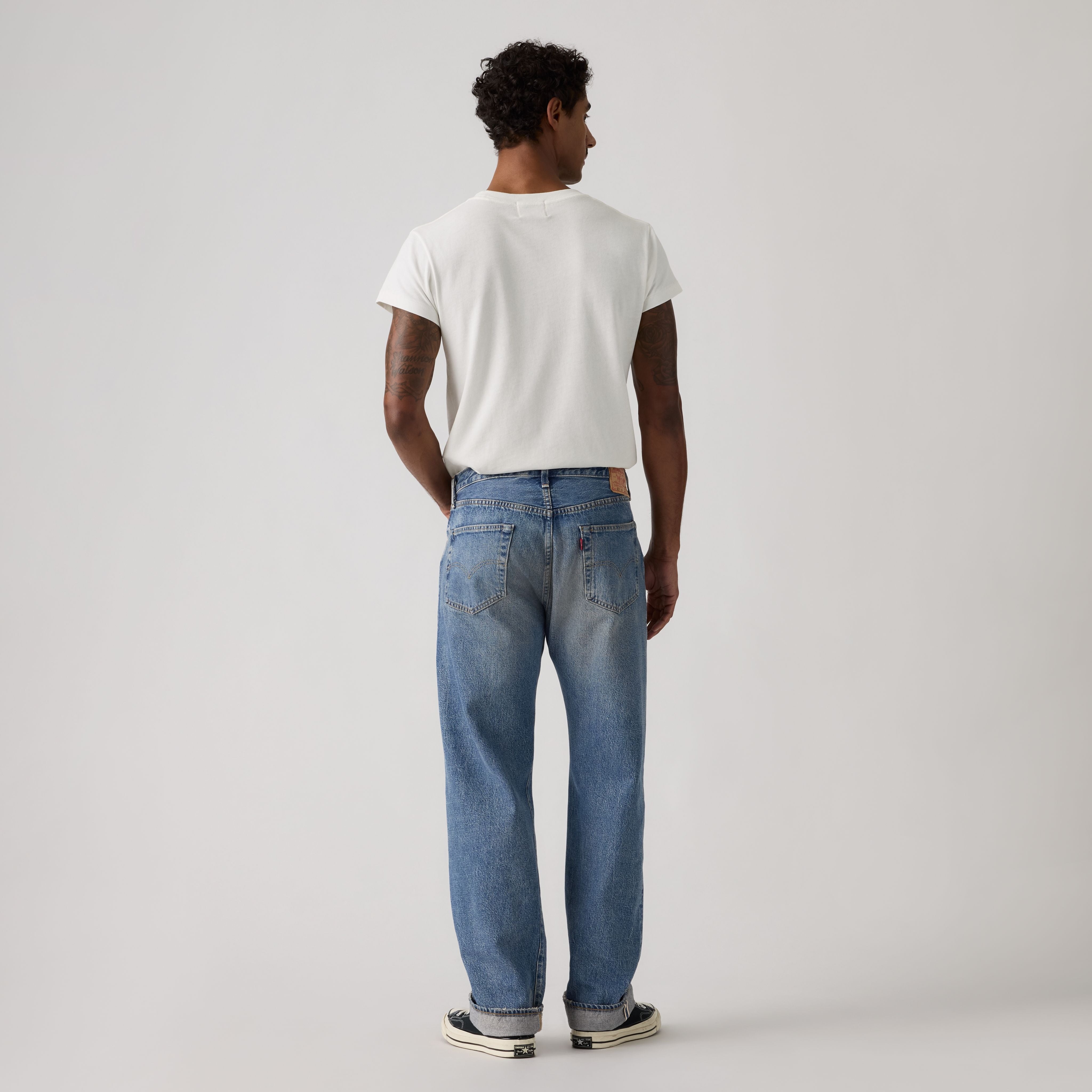 person wearing Med Indigo Pants