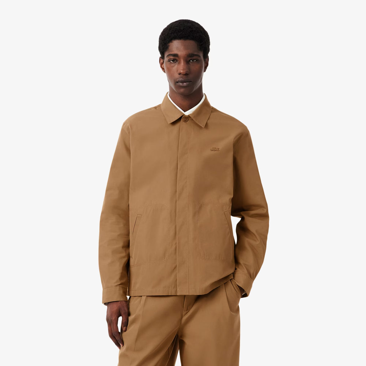 Lacoste Mens Cotton Blend Twill Overshirt