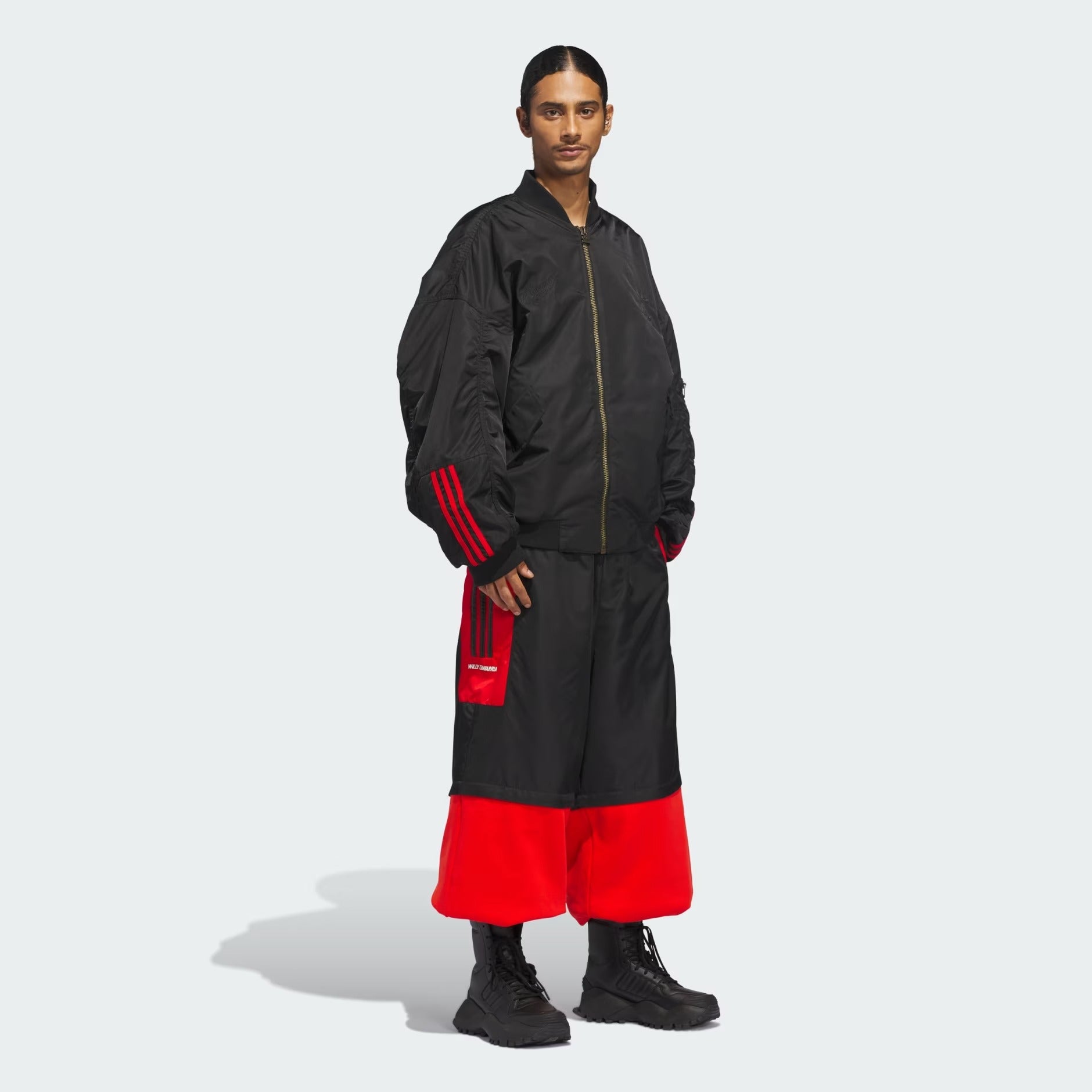 Adidas x Willy Chavarria Mens Satin Bomber Jacket