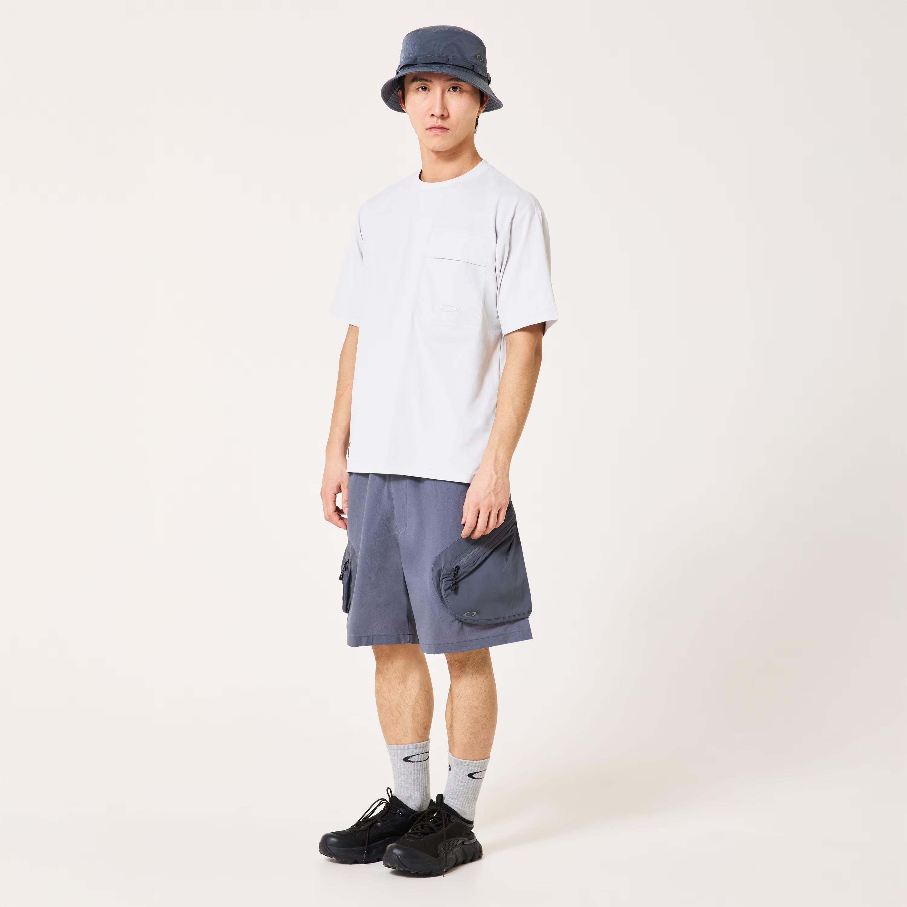 Gray Dust Shorts on a white background